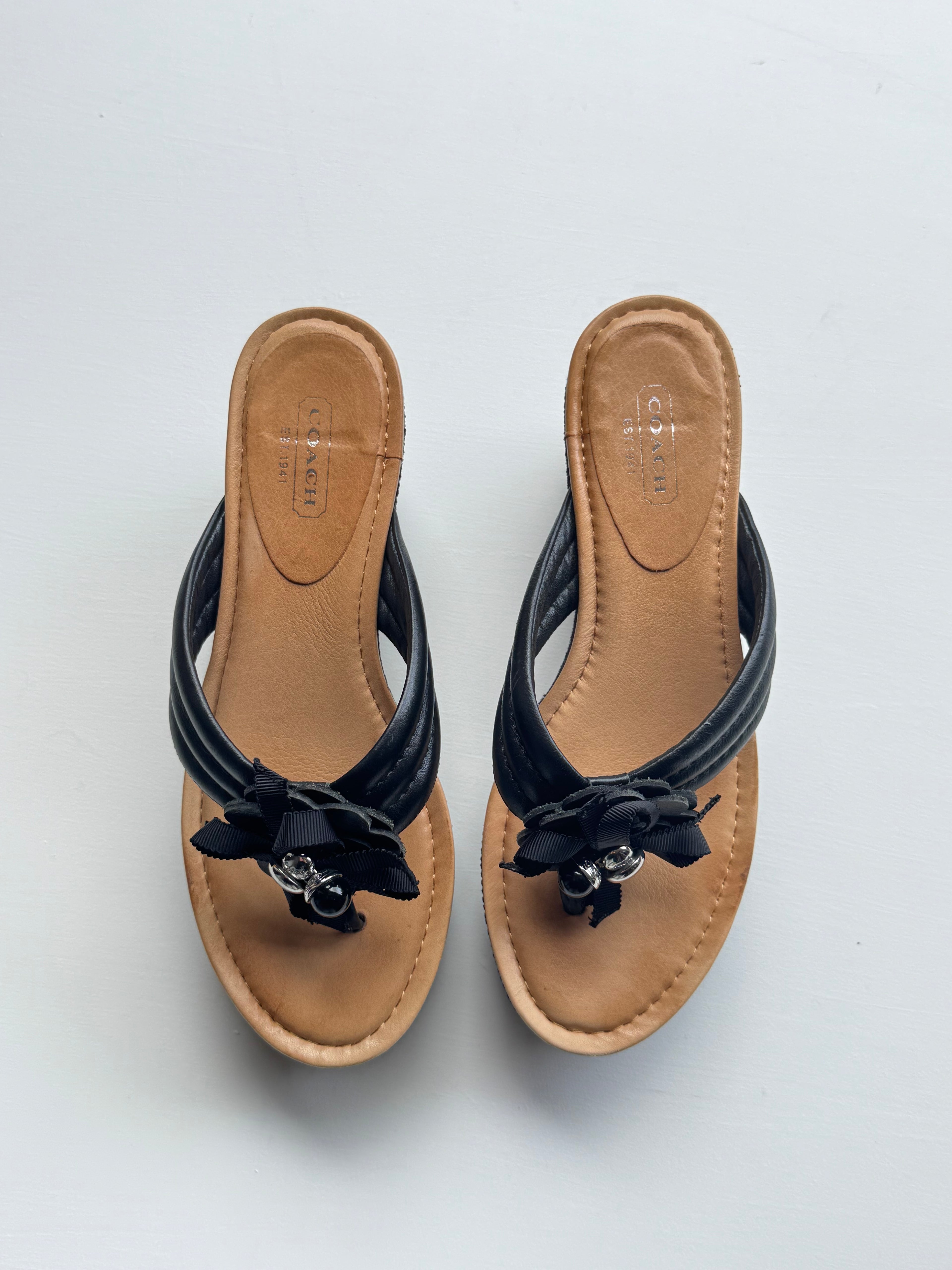 Vintage COACH Jainis Sequin Platform Wedges | 7 US |