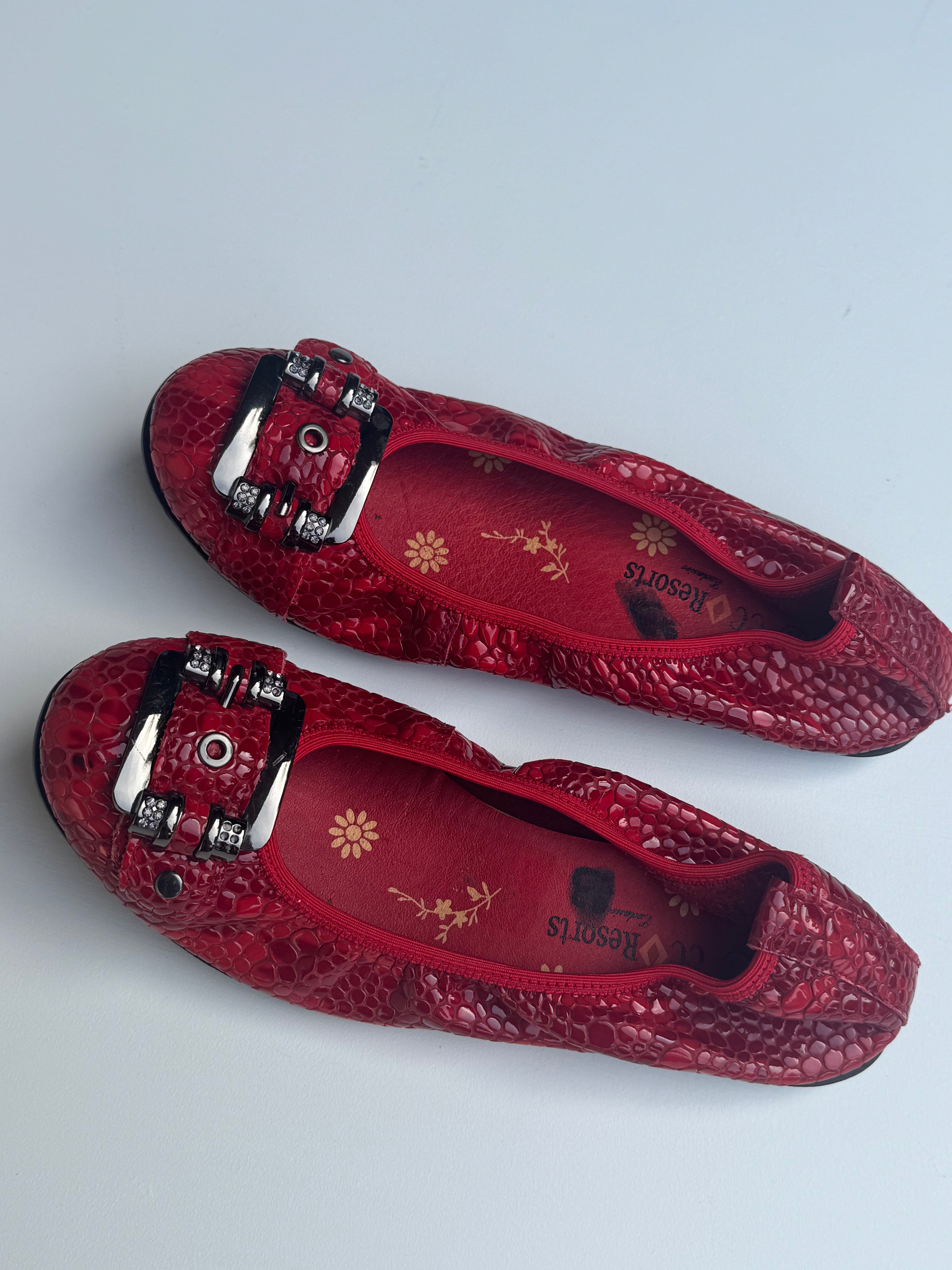 y2k Buckle Ballet Flats