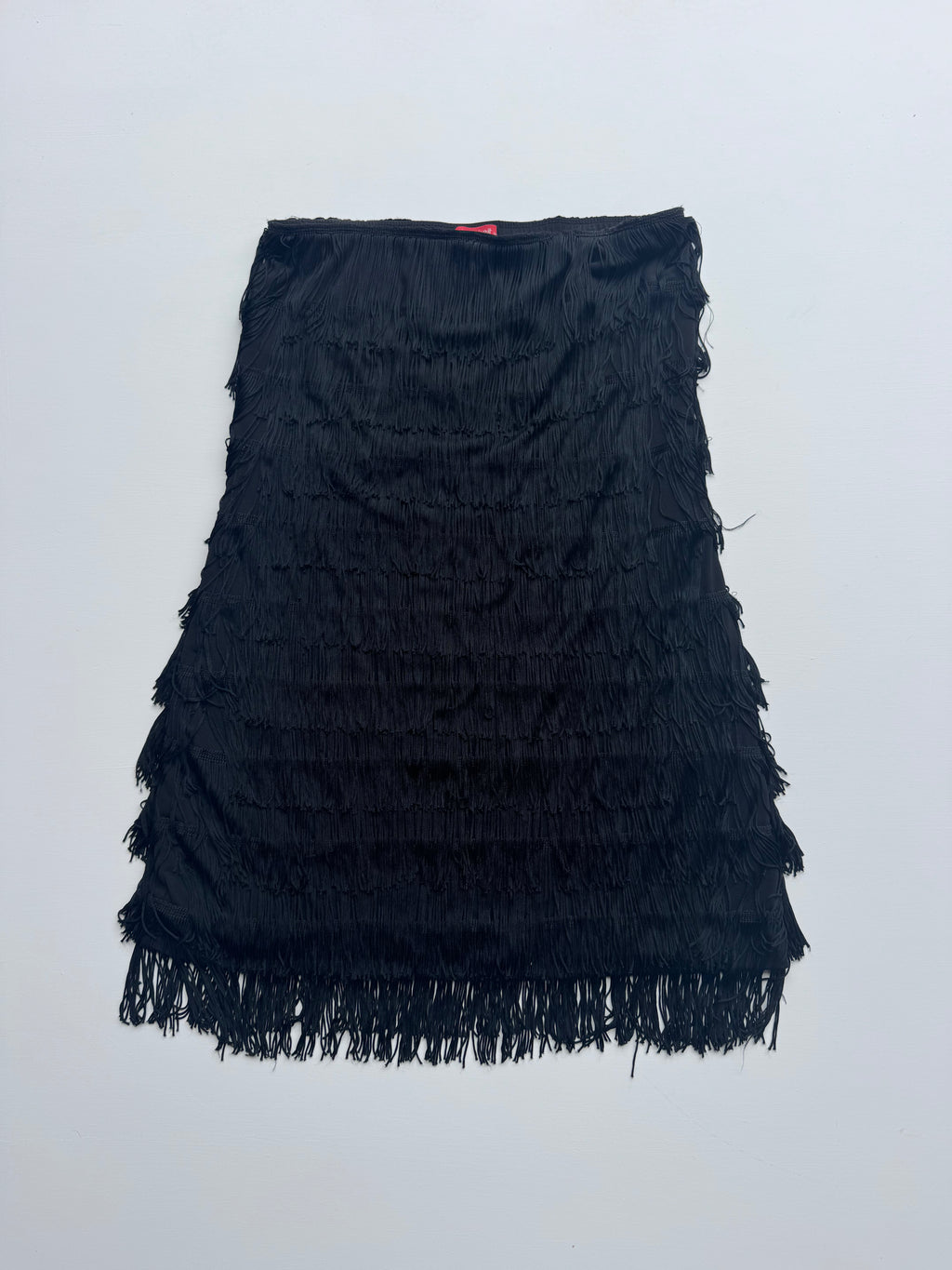 y2k Fringe Strapless Dress | M |