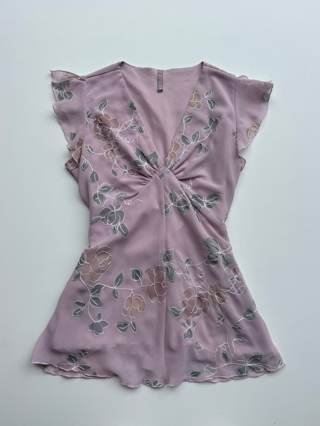 Pink y2k Beaded Tie-Back Top PAGANI | M |