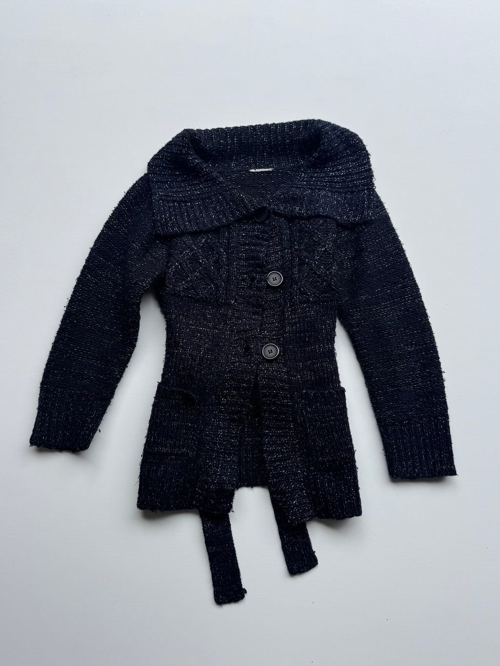 y2k Knitted Peacoat | XS |