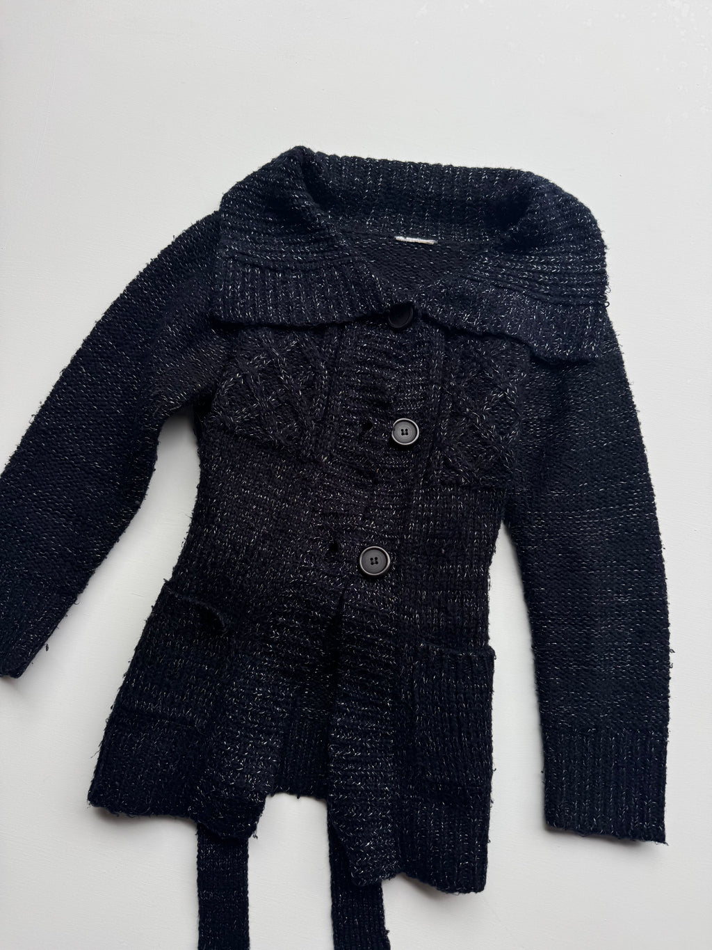 y2k Knitted Peacoat | XS |