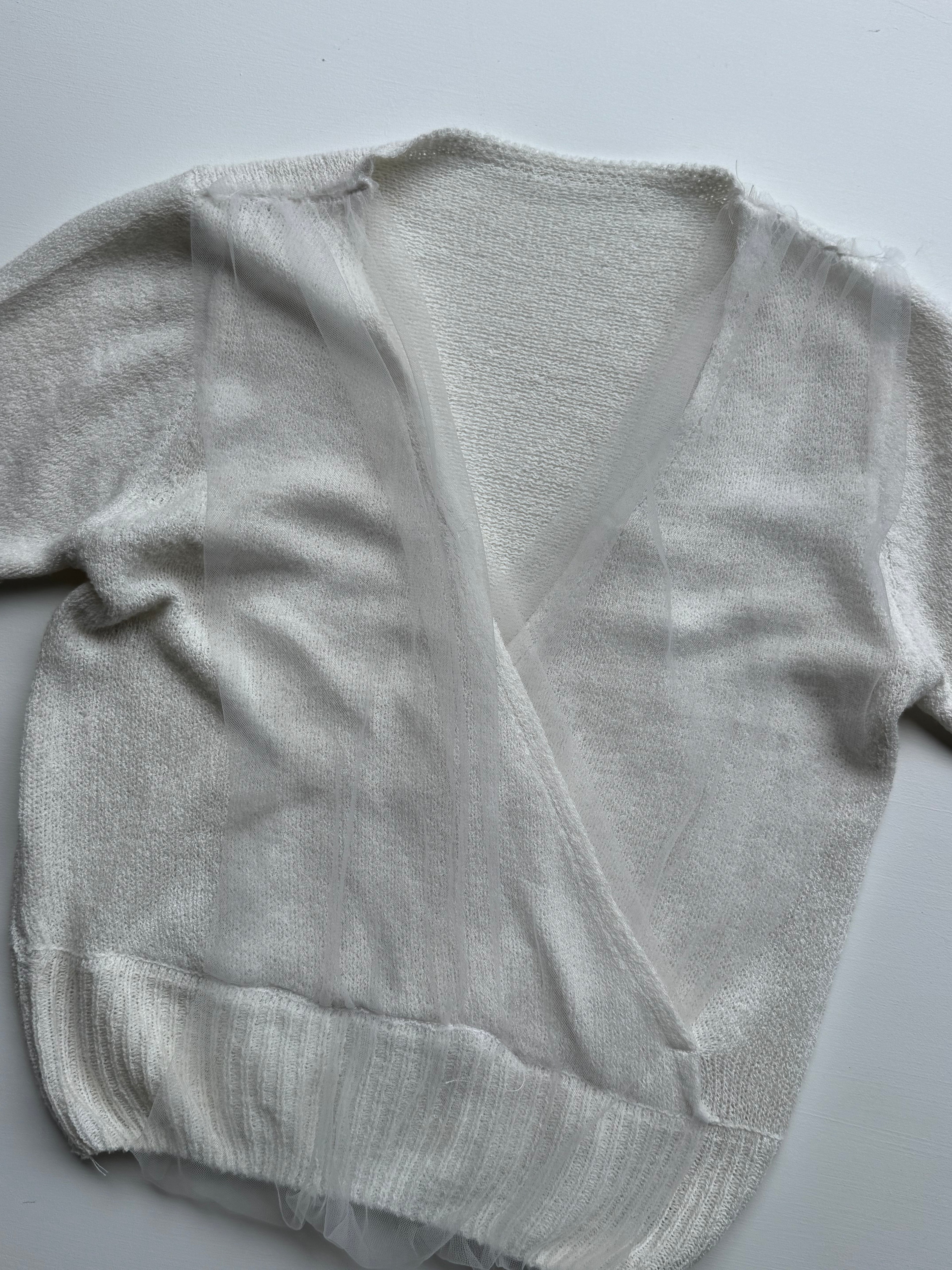 White Sweater Crop | S |