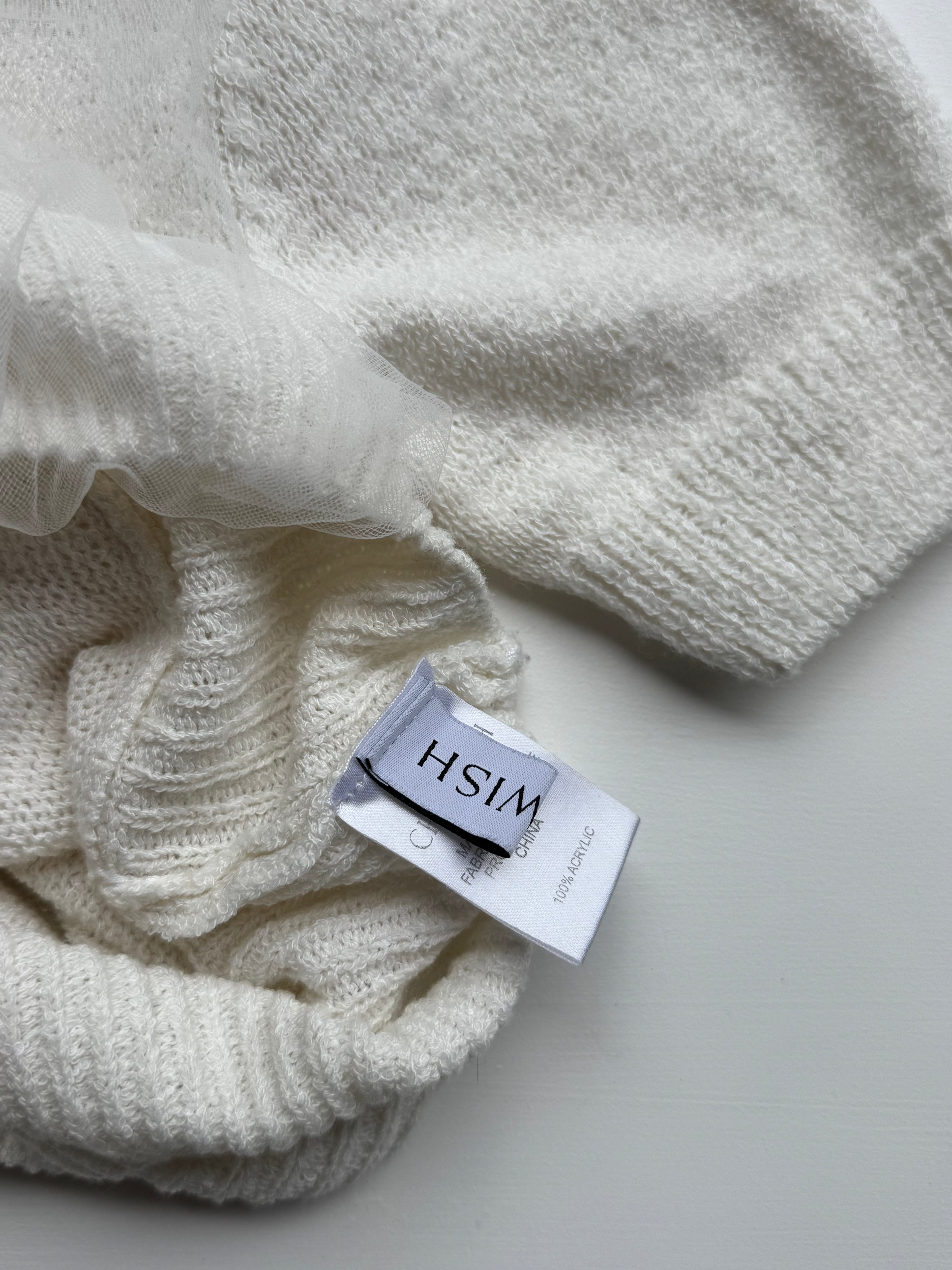 White Sweater Crop | S |