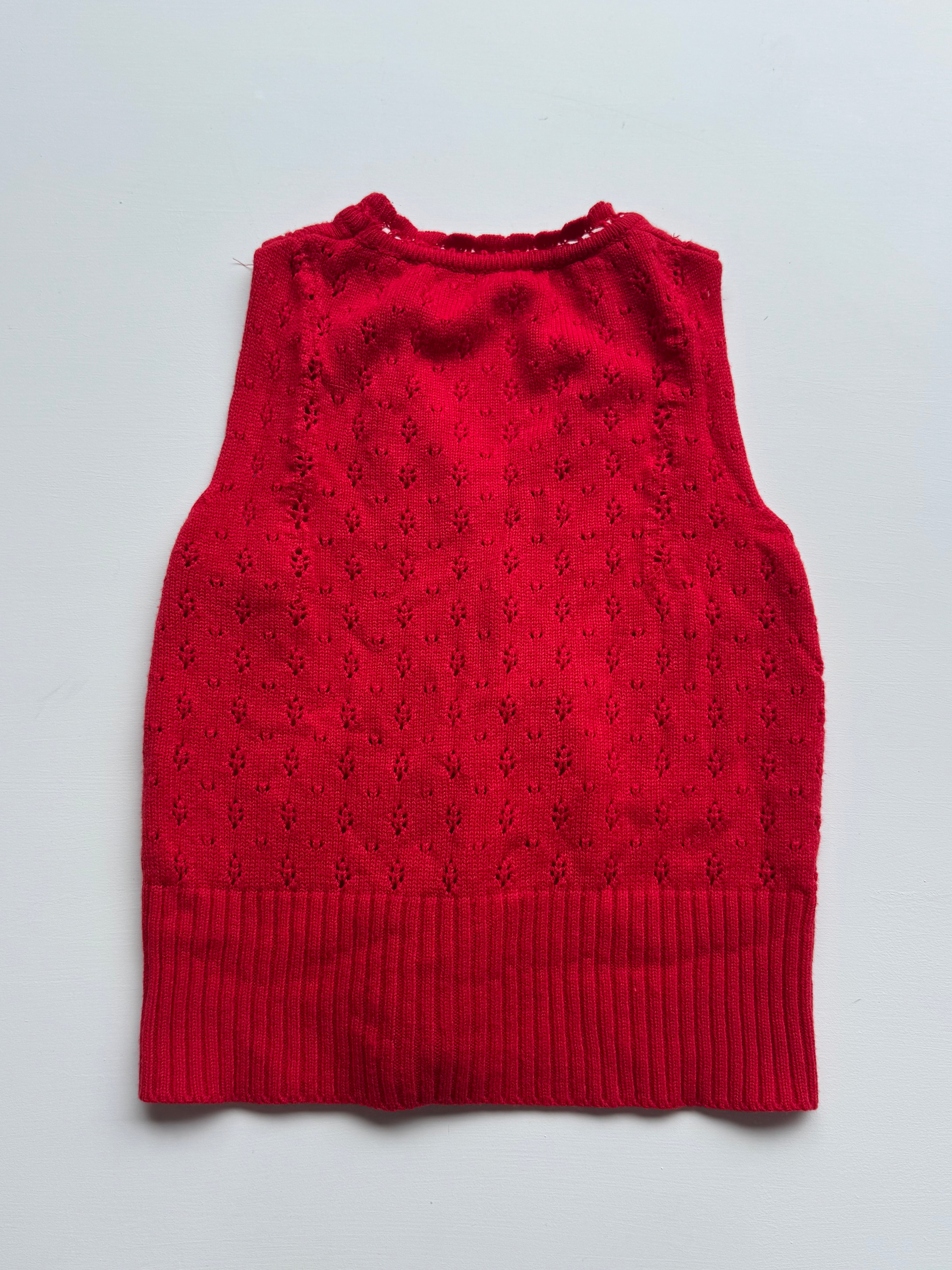 Red Sweater Vest | XS |