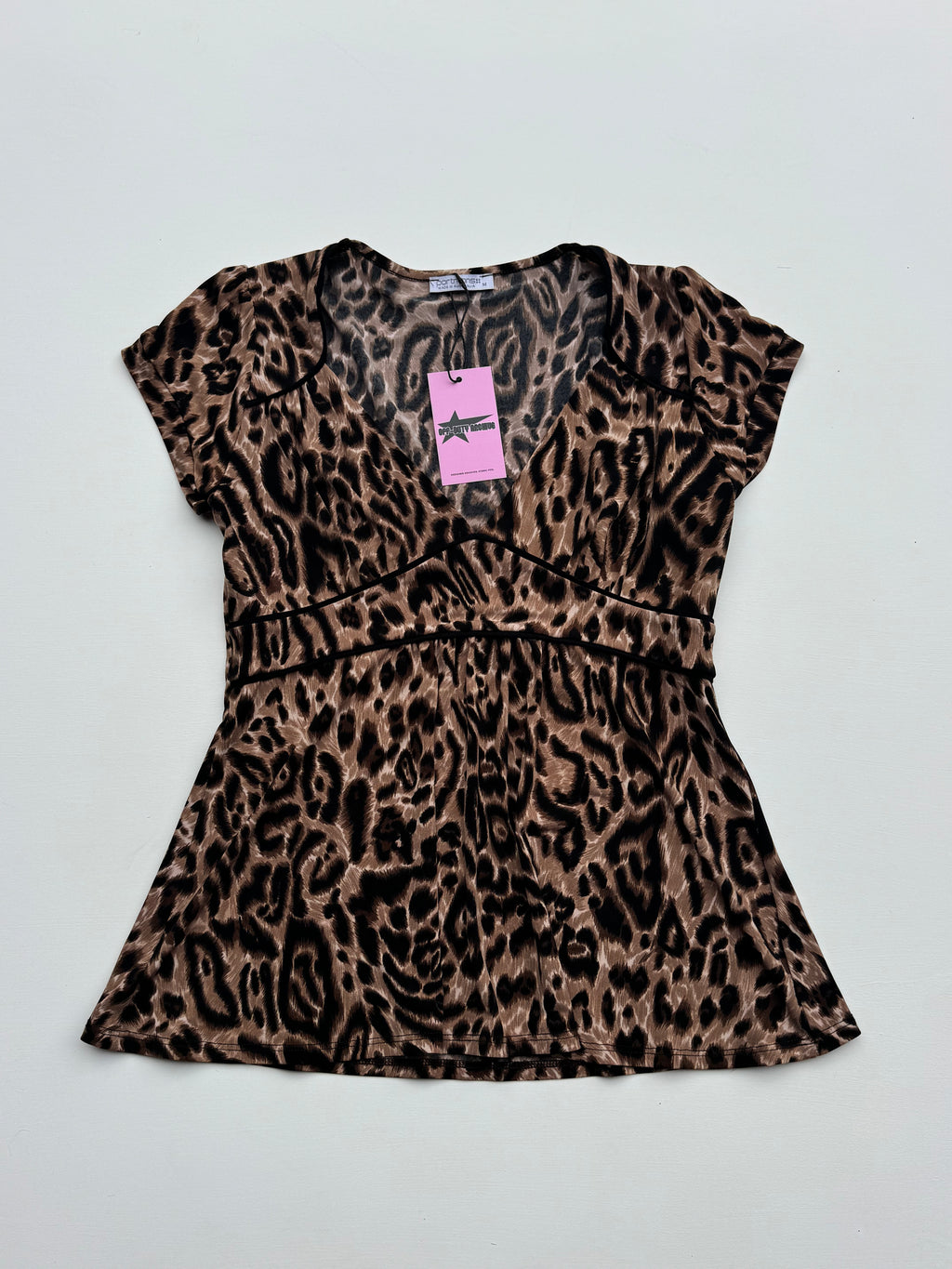Y2K Leopard Print Top | M |