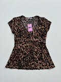 Y2K Leopard Print Top | M |