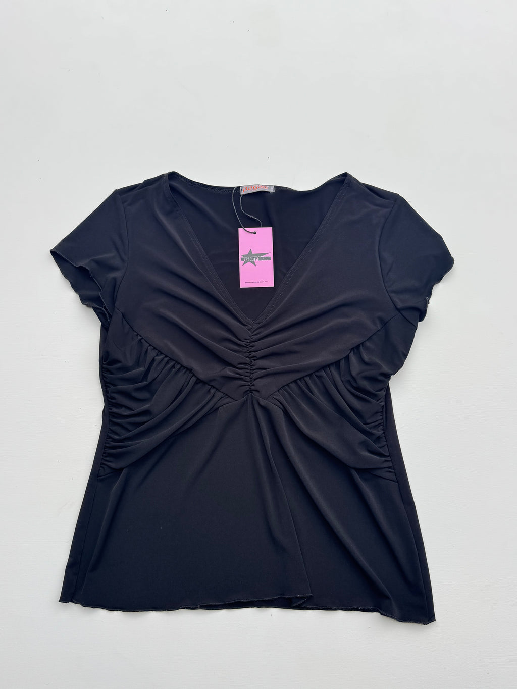 Vintage Ruched Blouse Top | XL |