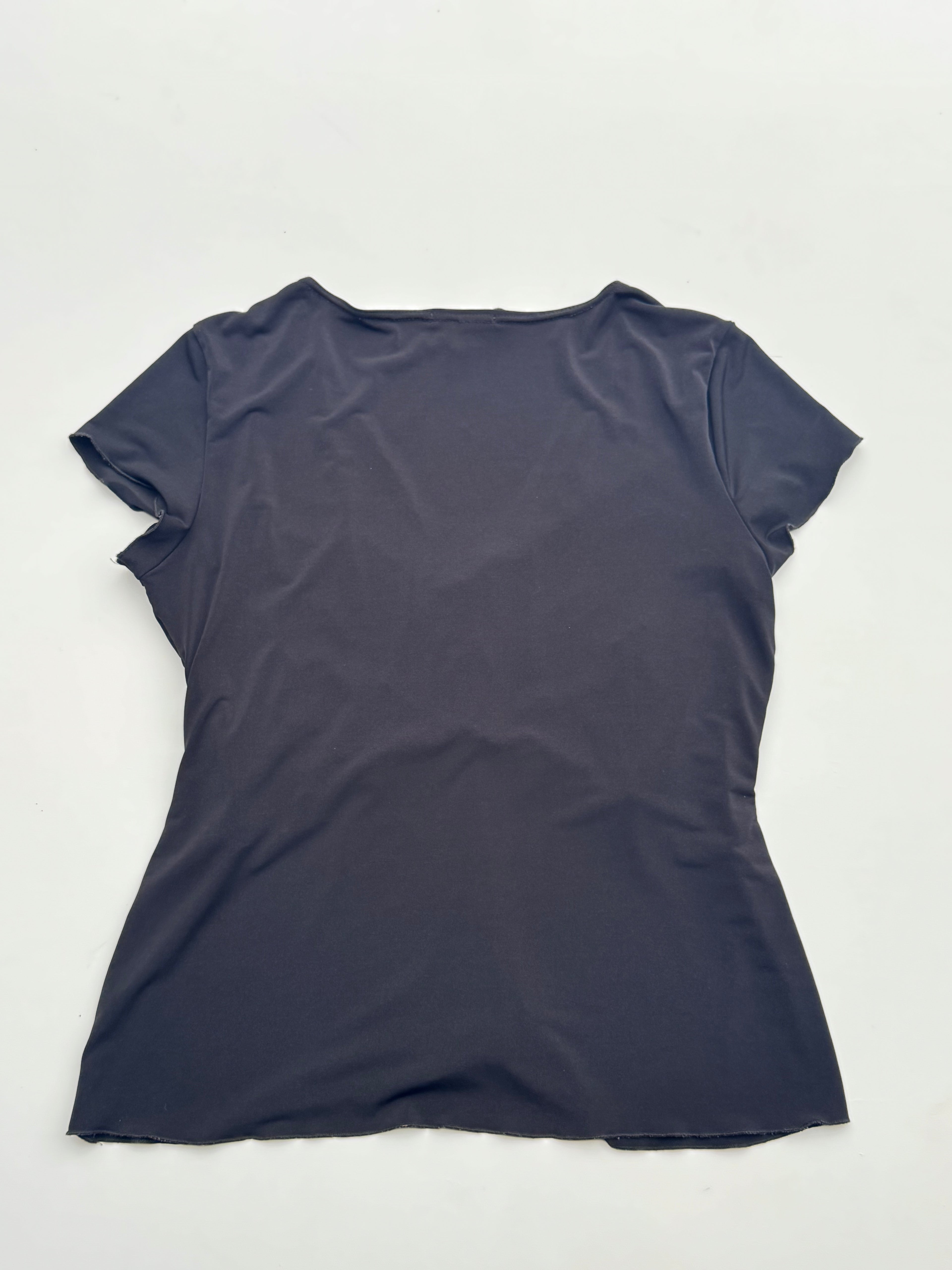 Vintage Ruched Blouse Top | XL |