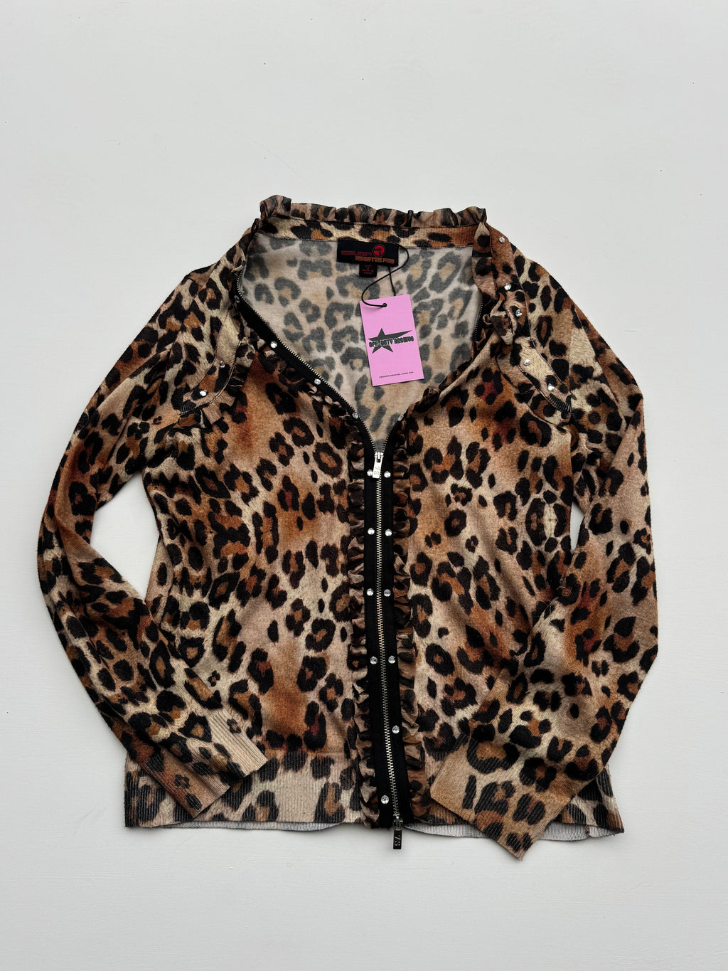 Y2K Leopard Zip-Up | S |