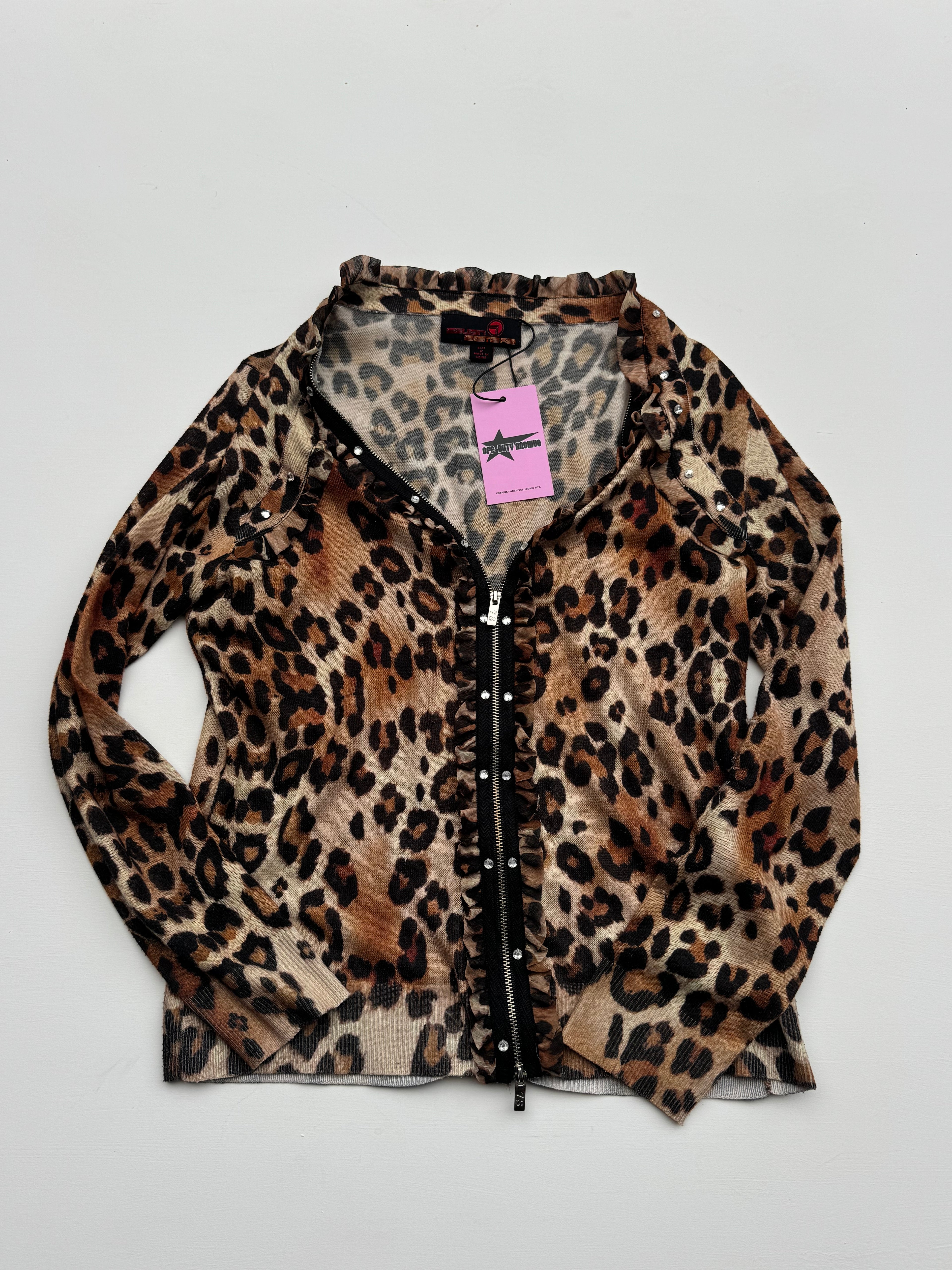 Y2K Leopard Zip-Up | S |