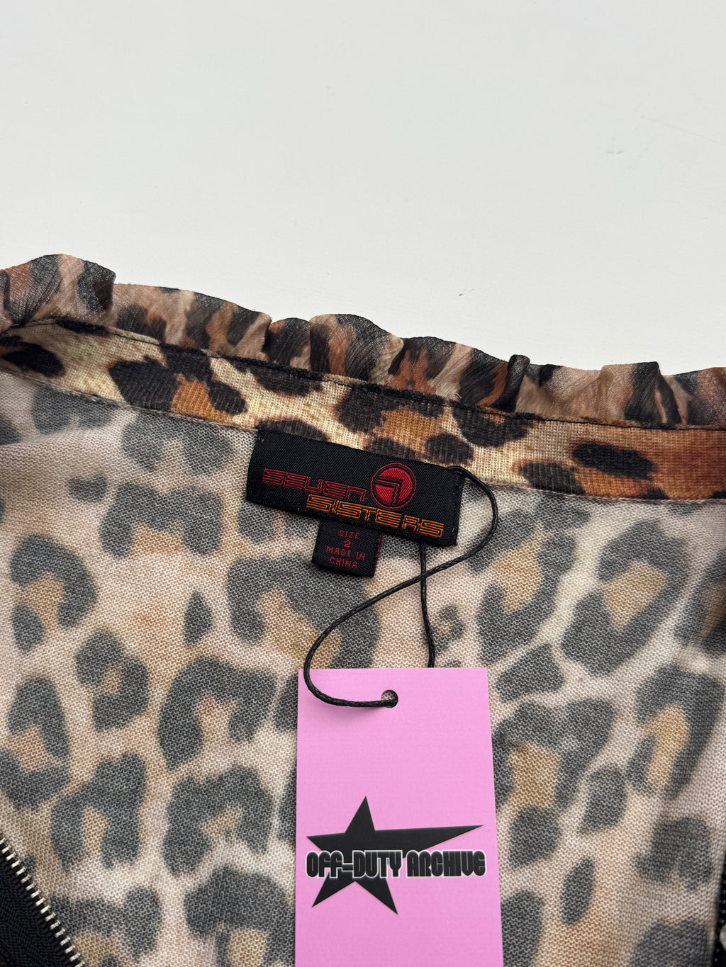 Y2K Leopard Zip-Up | S |