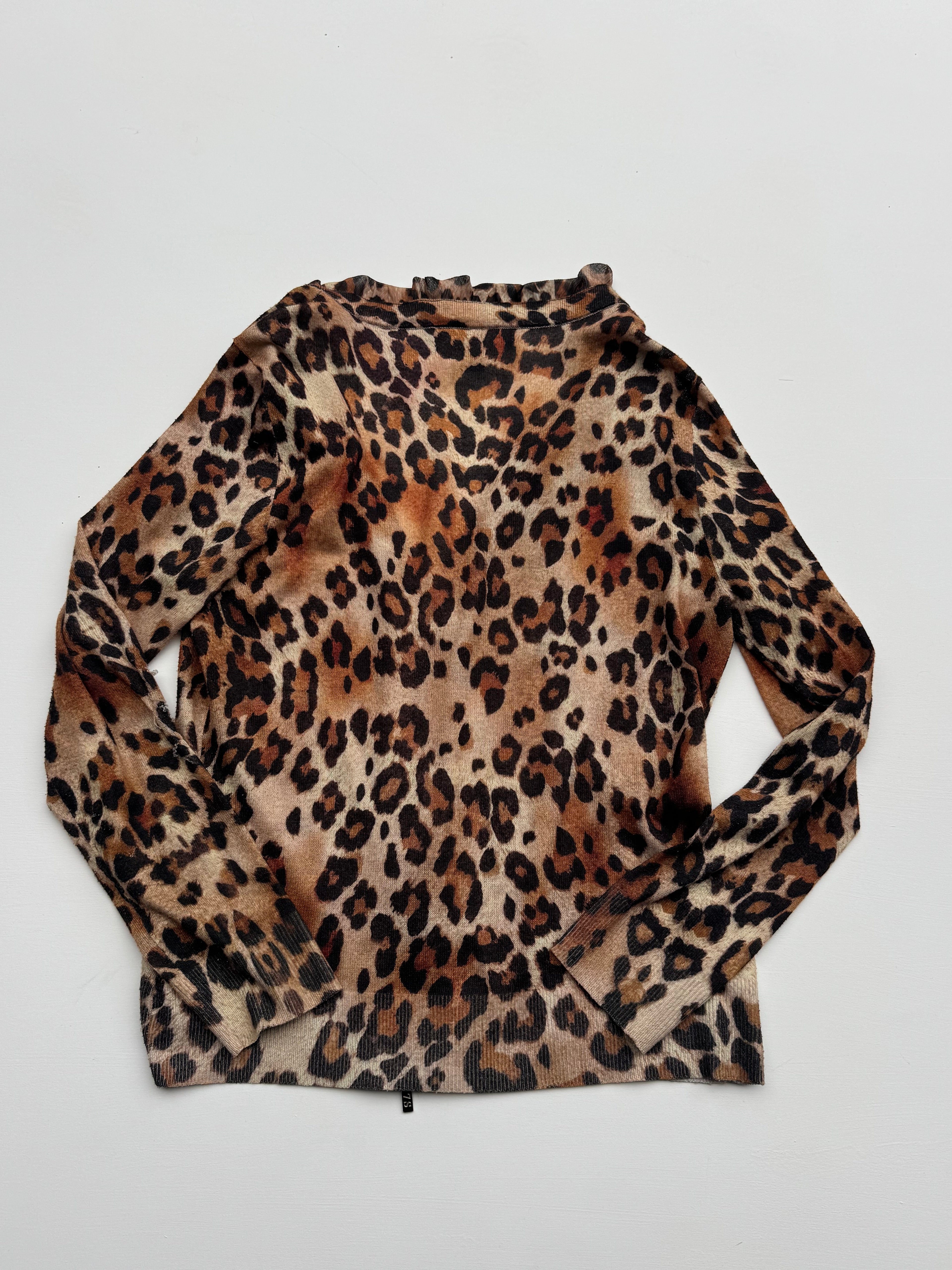 Y2K Leopard Zip-Up | S |