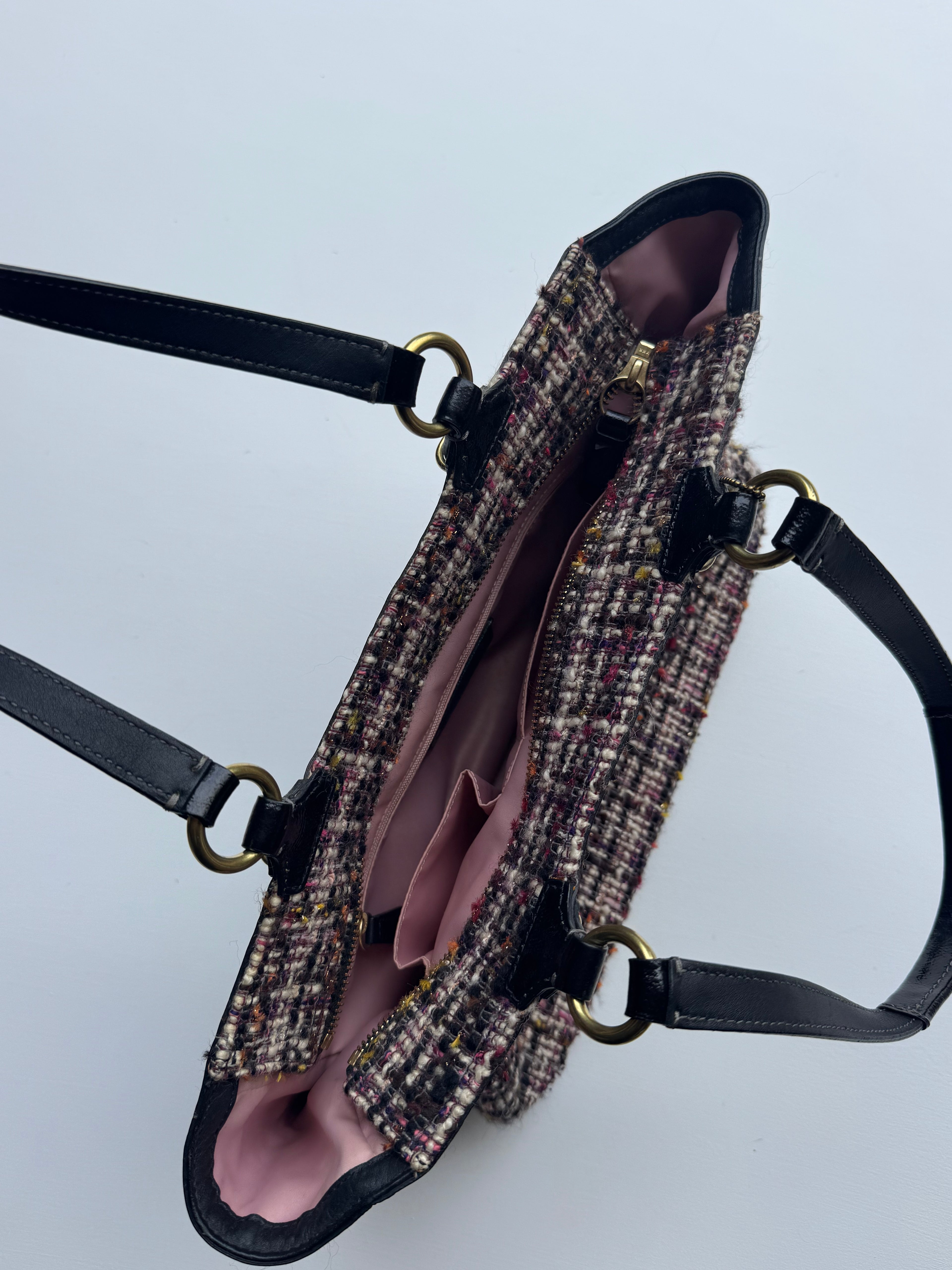 Vintage Coach Tweed Plaid Tote