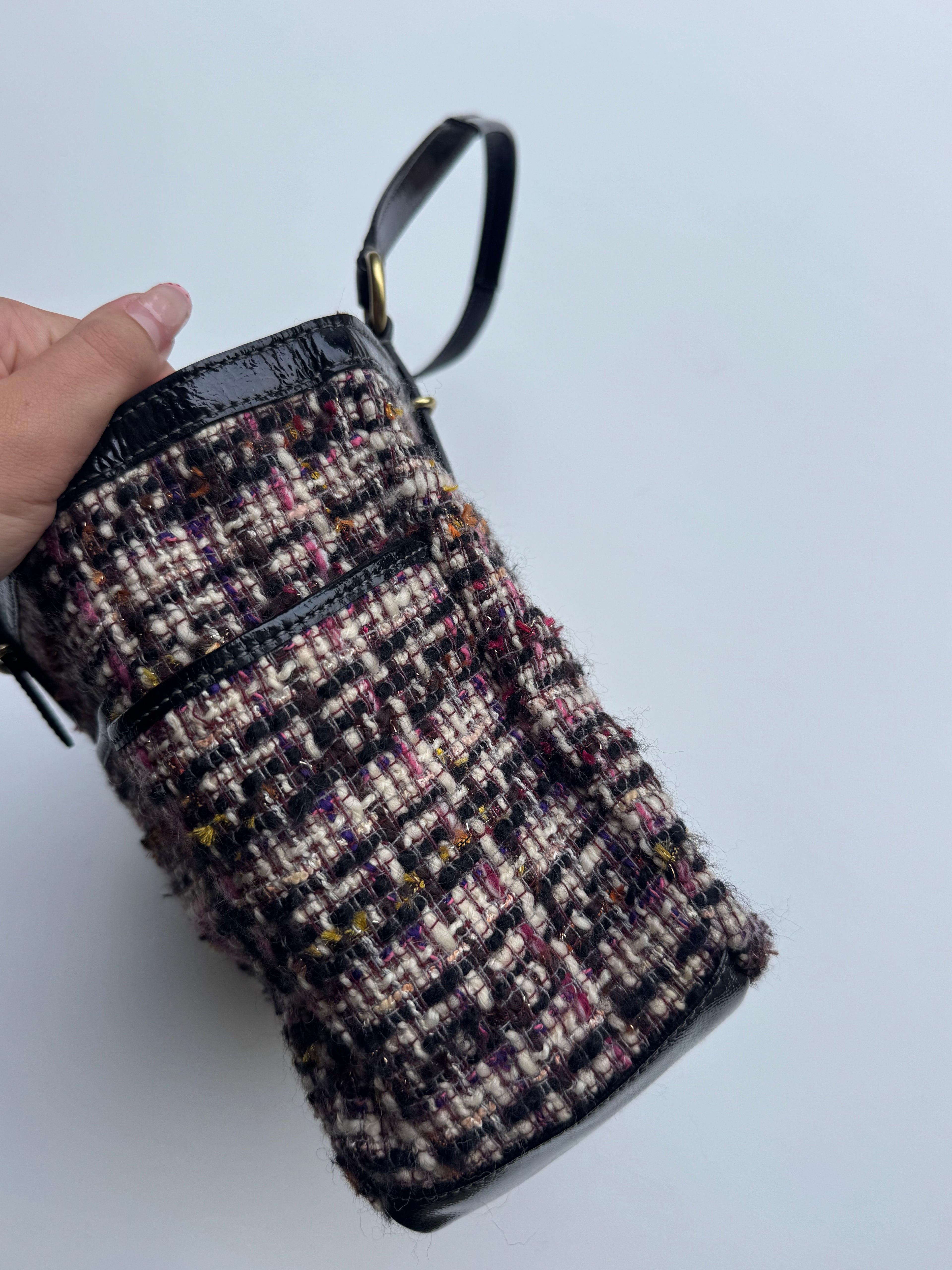 Vintage Coach Tweed Plaid Tote