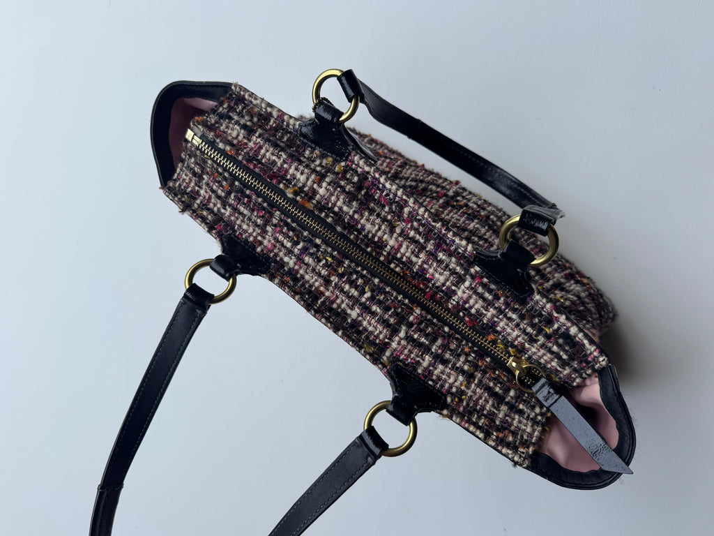 Vintage Coach Tweed Plaid Tote