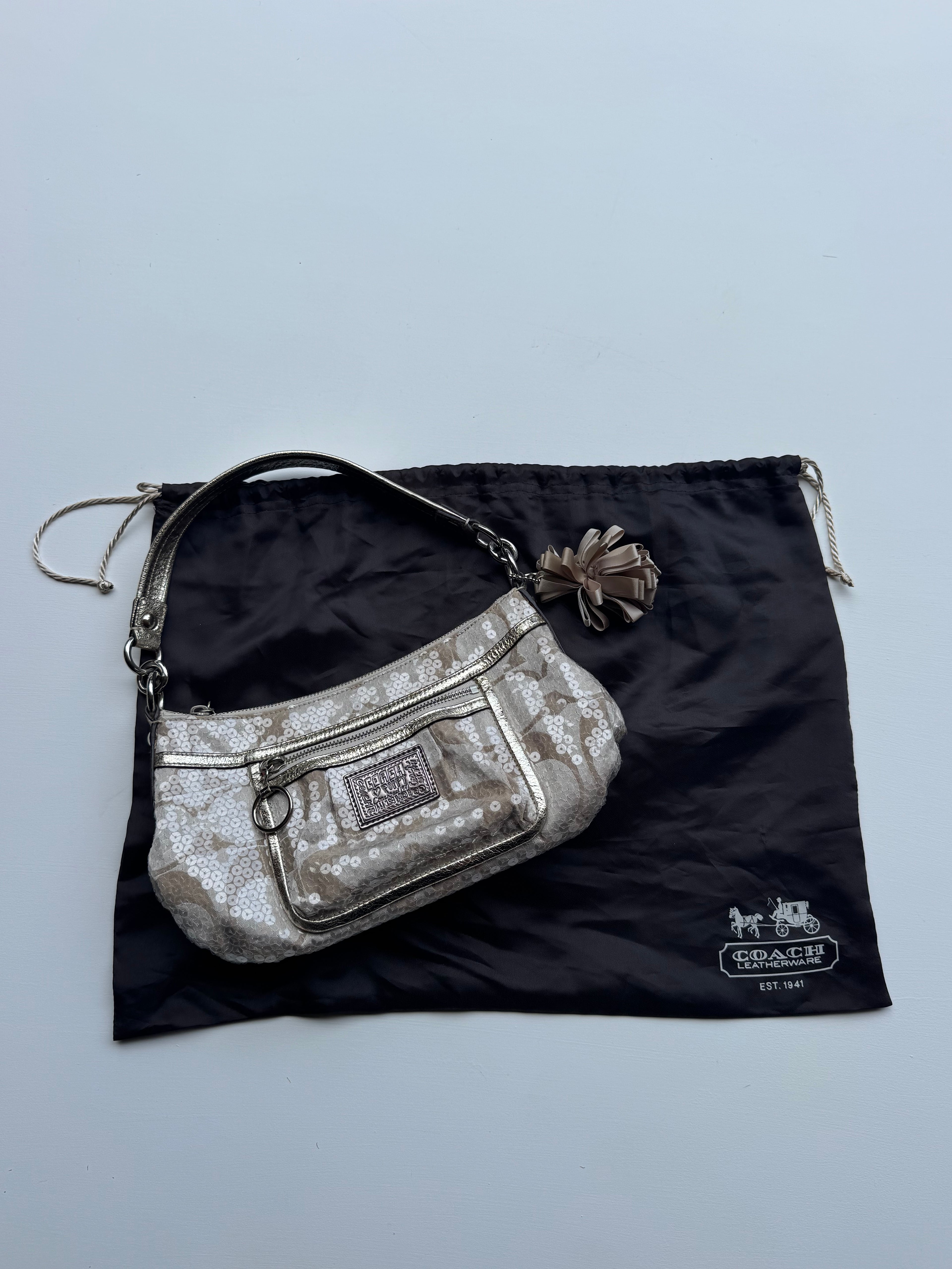 Vintage Coach x Poppy Sequin Shoulder Bag
