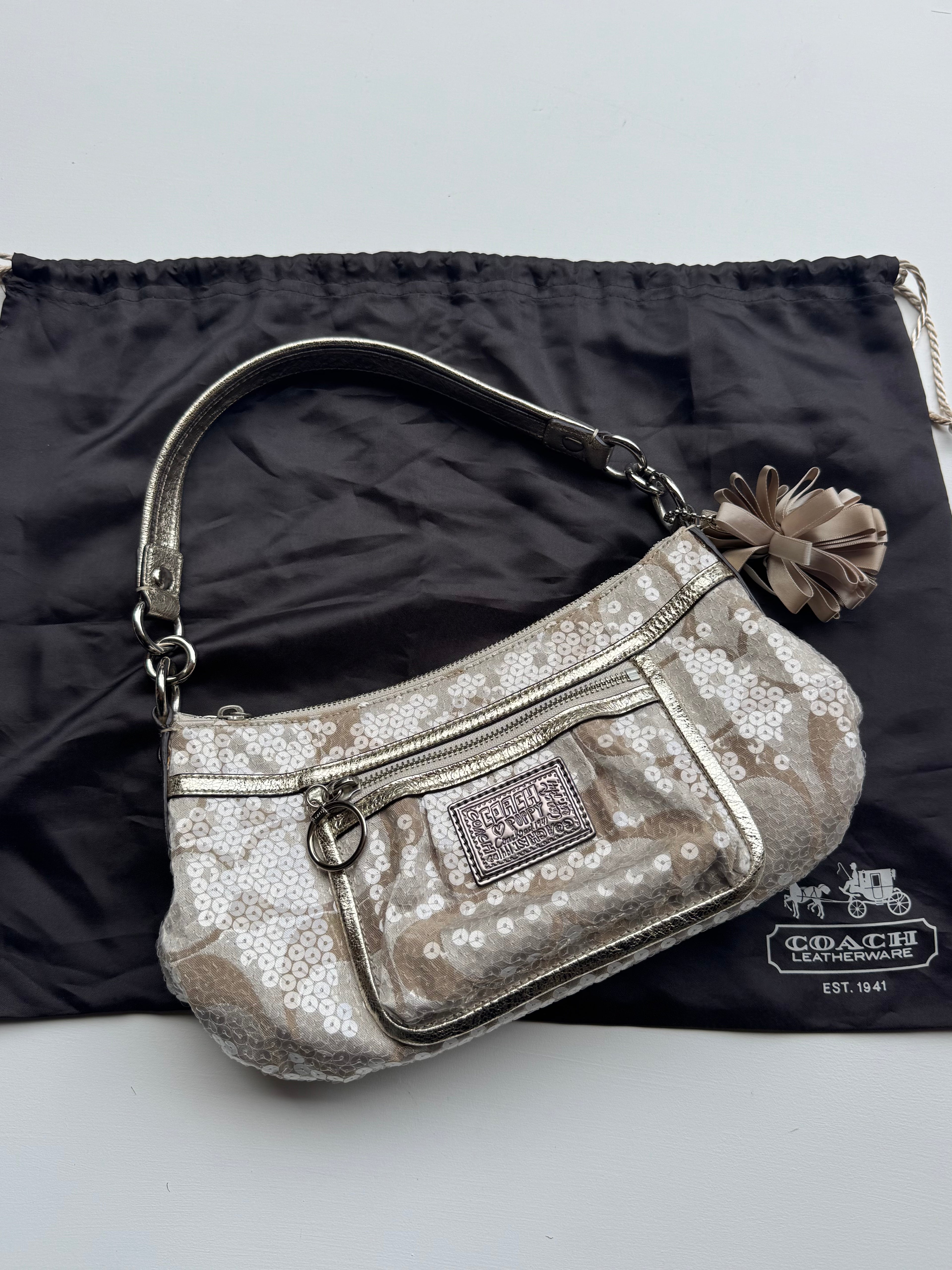Vintage Coach x Poppy Sequin Shoulder Bag
