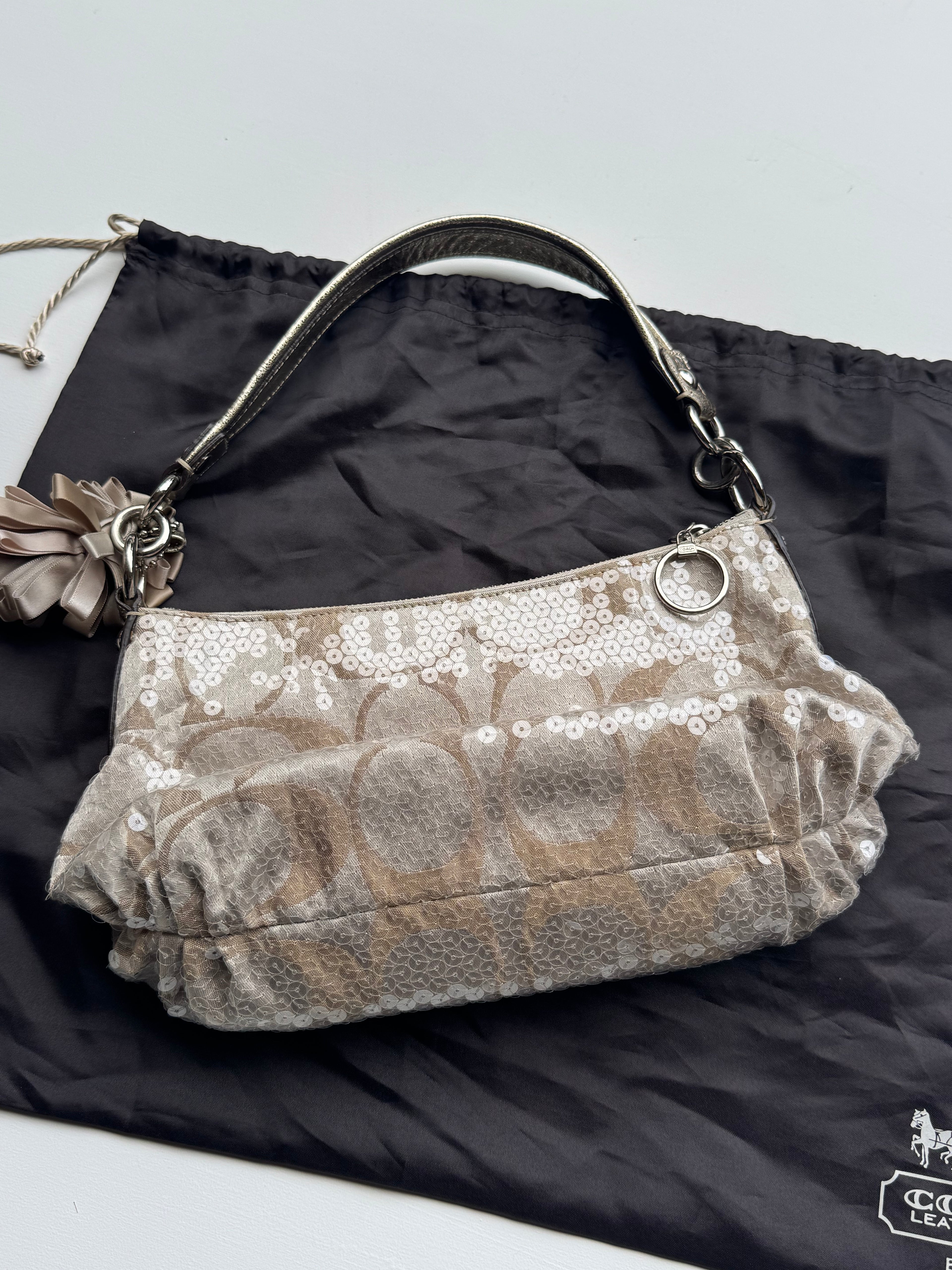 Vintage Coach x Poppy Sequin Shoulder Bag