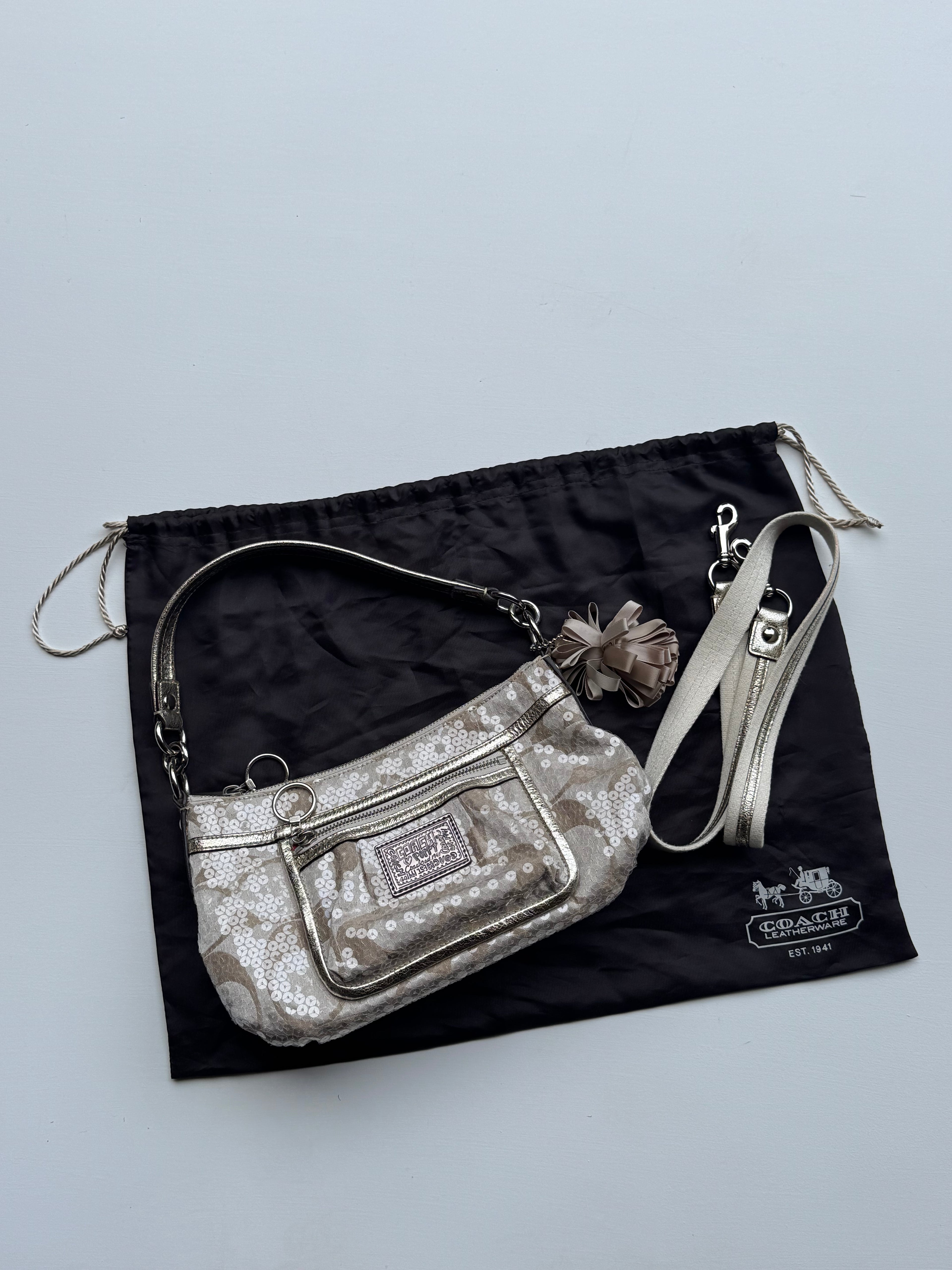 Vintage Coach x Poppy Sequin Shoulder Bag