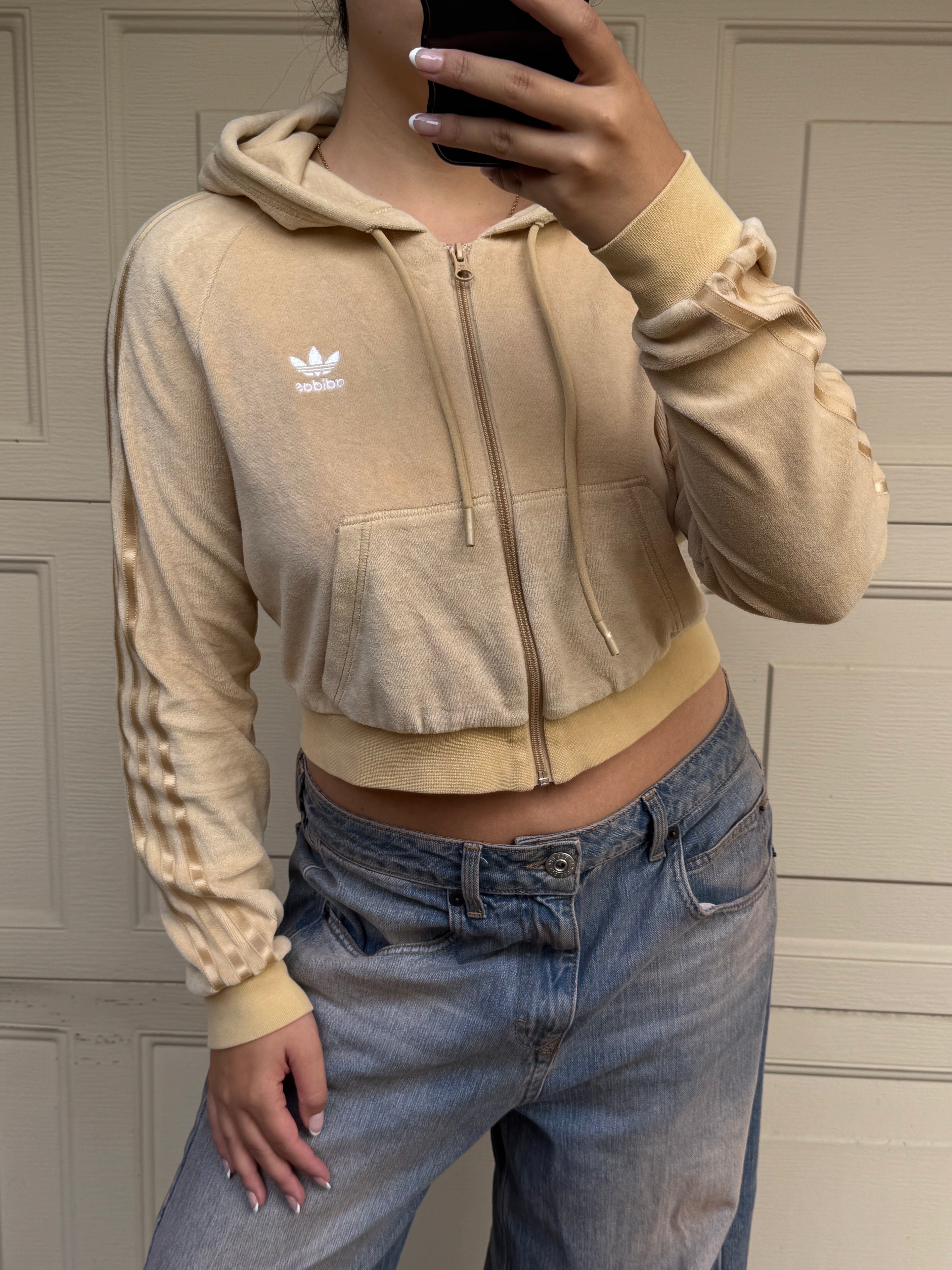Velour Cropped Track-jacket ADIDAS | M |