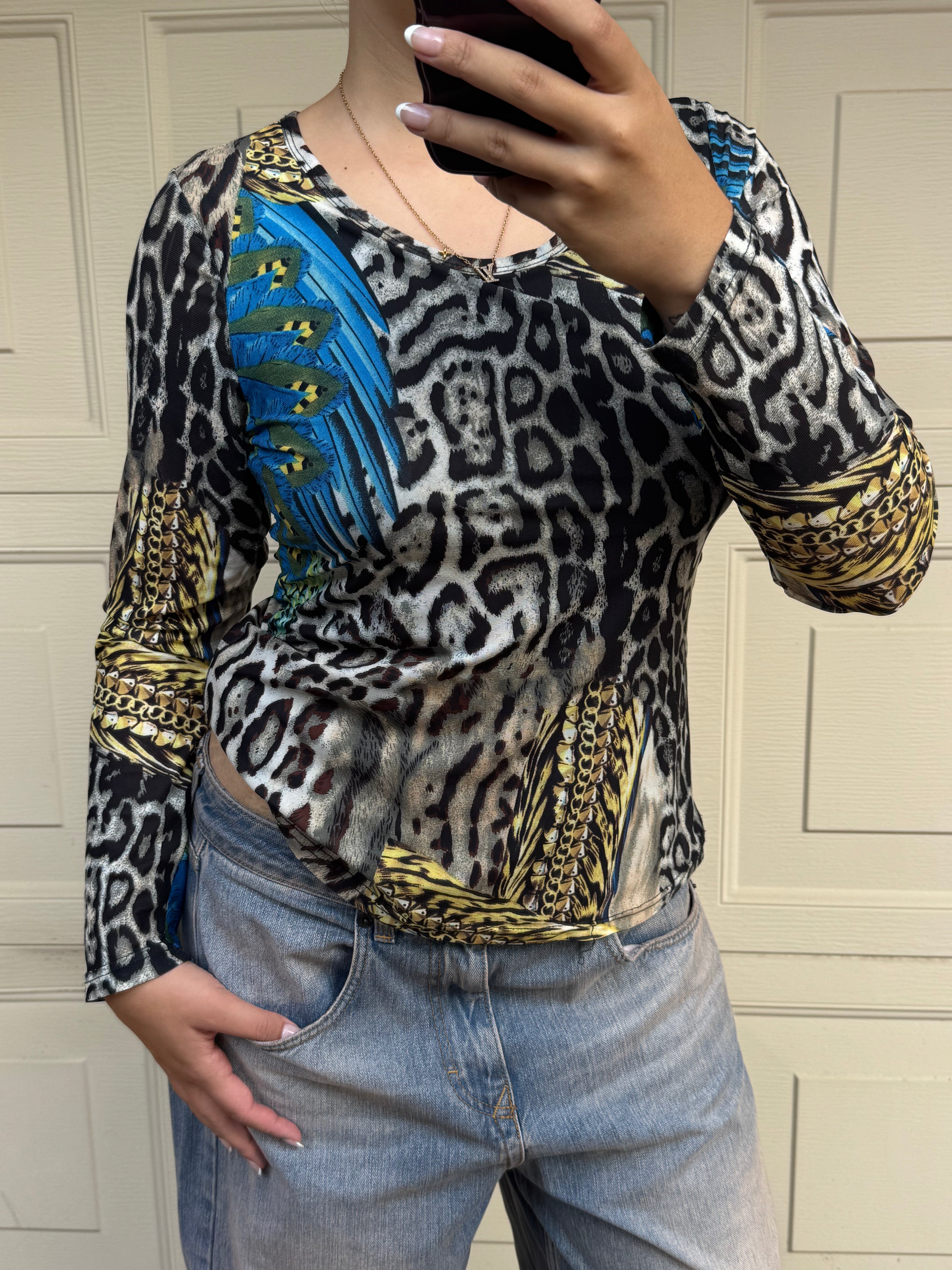 Y2K Print Long-Sleeve | S-M |