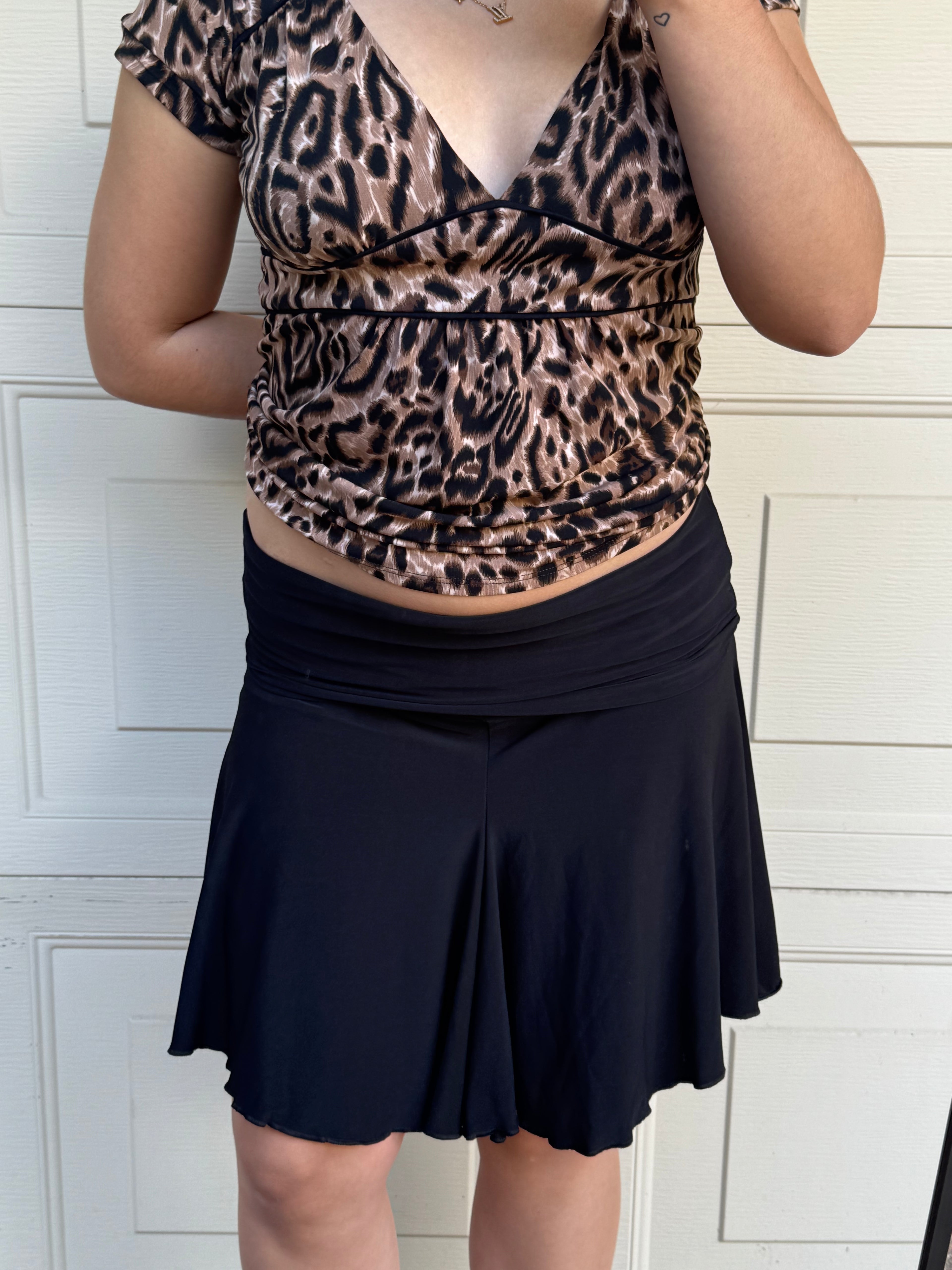 Y2K Ruched Midi Skirt | M |
