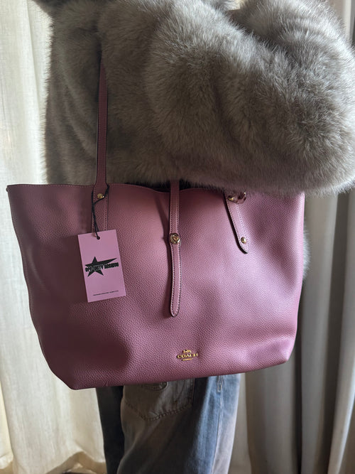 Coach Pink Leather Market Tote