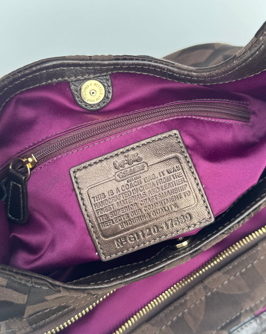 Vintage Coach Brown Madison Maggie Shoulder Bag - RARE