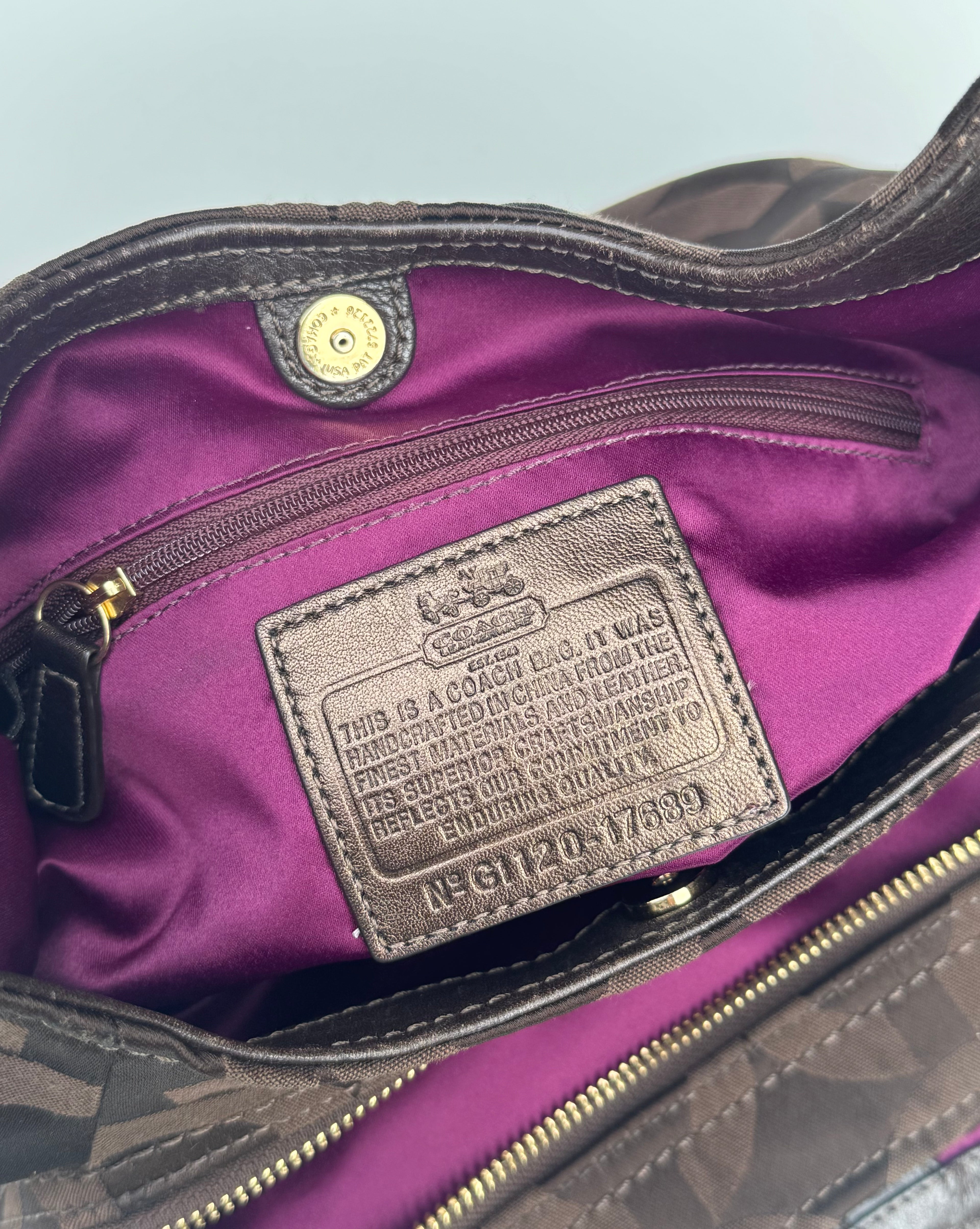 Vintage Coach Brown Madison Maggie Shoulder Bag - RARE