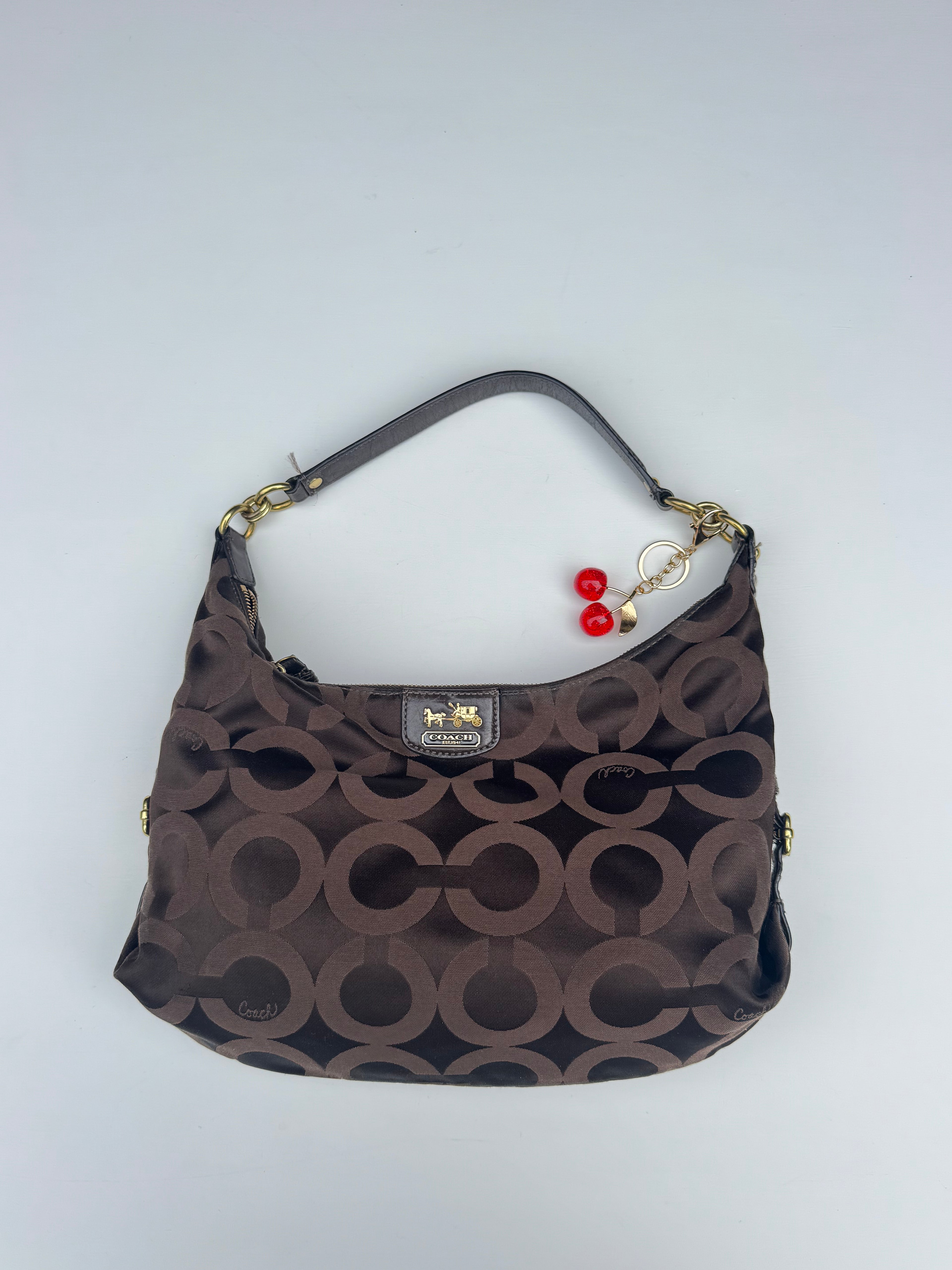 Vintage Brown Coach Madison Shoulder Bag