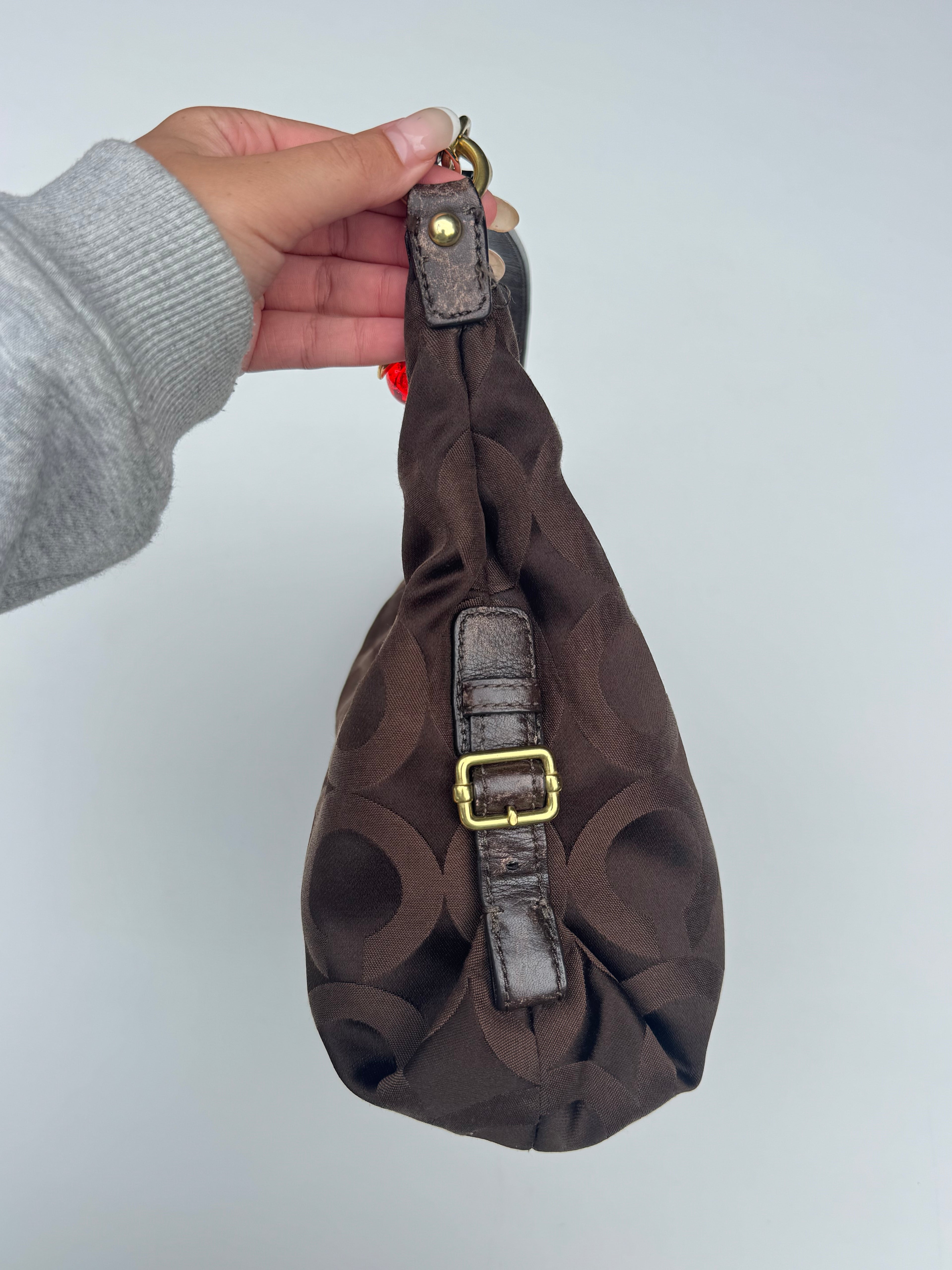 Vintage Brown Coach Madison Shoulder Bag