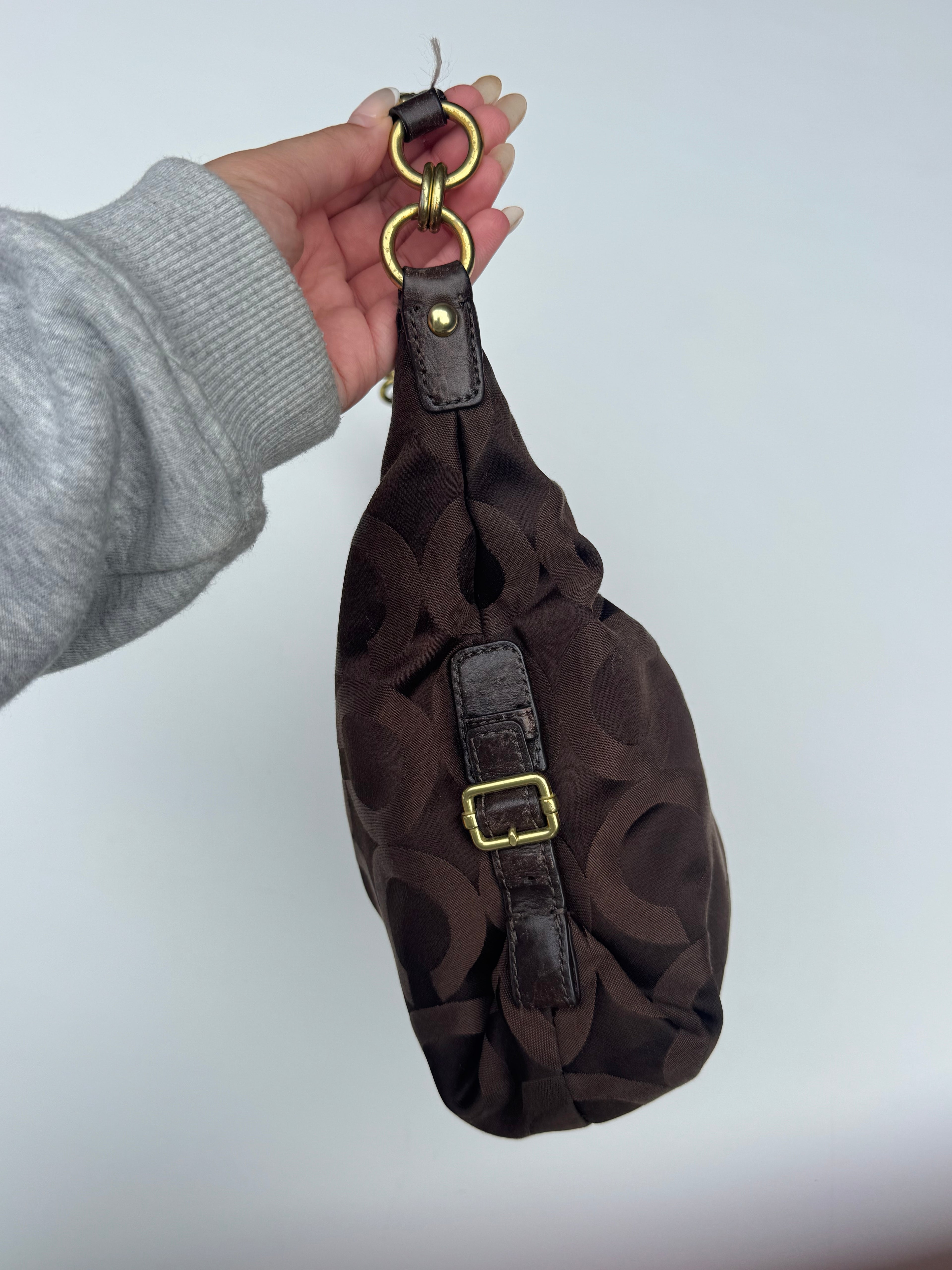 Vintage Brown Coach Madison Shoulder Bag