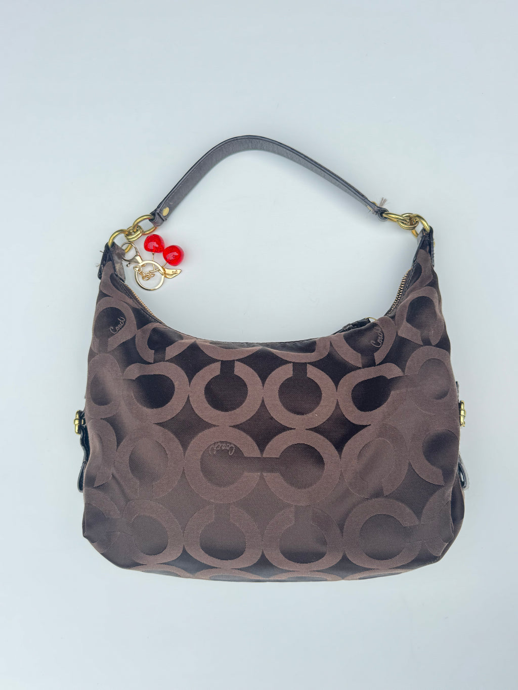 Vintage Brown Coach Madison Shoulder Bag