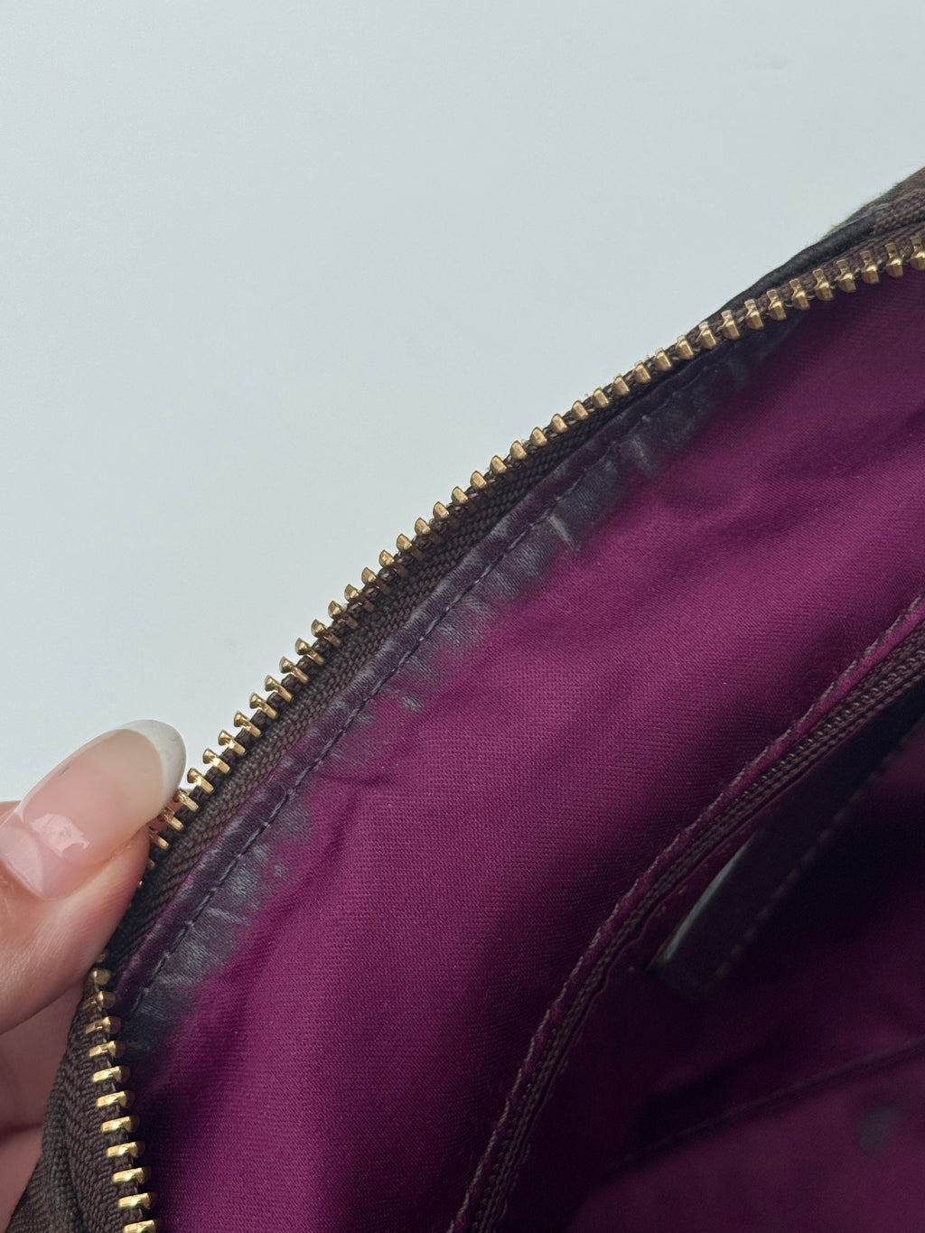 Vintage Brown Coach Madison Shoulder Bag
