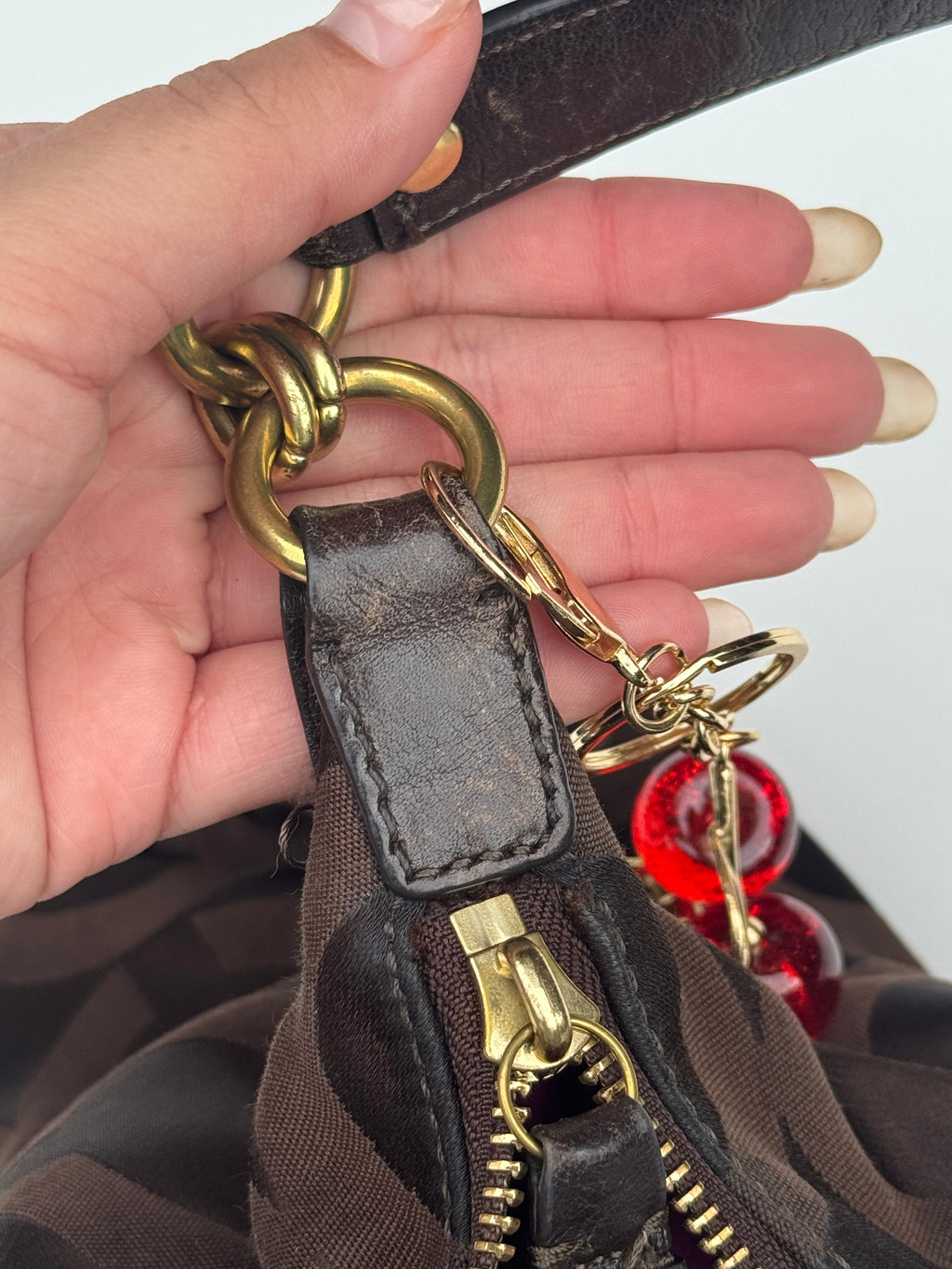 Vintage Brown Coach Madison Shoulder Bag