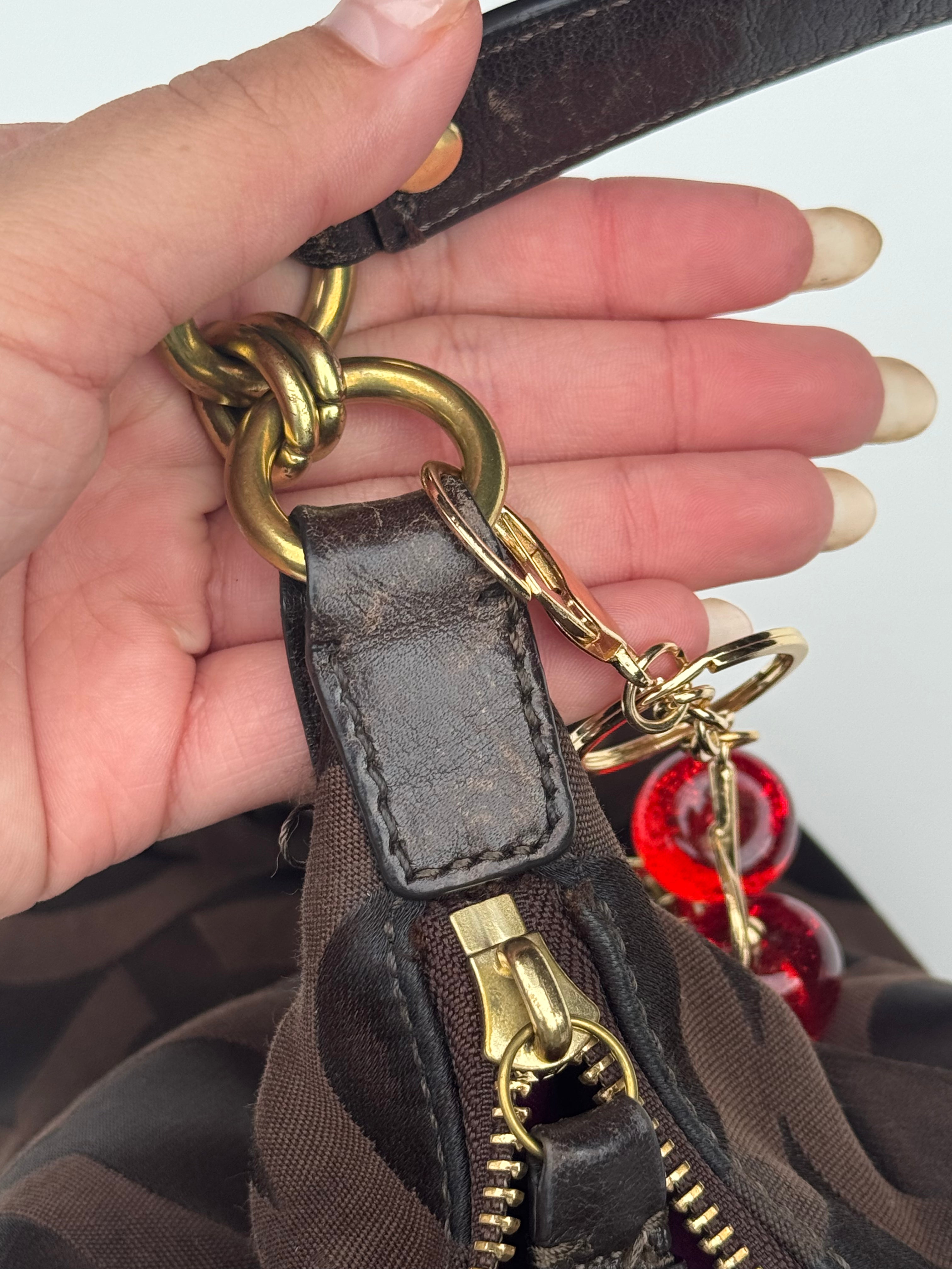 Vintage Brown Coach Madison Shoulder Bag