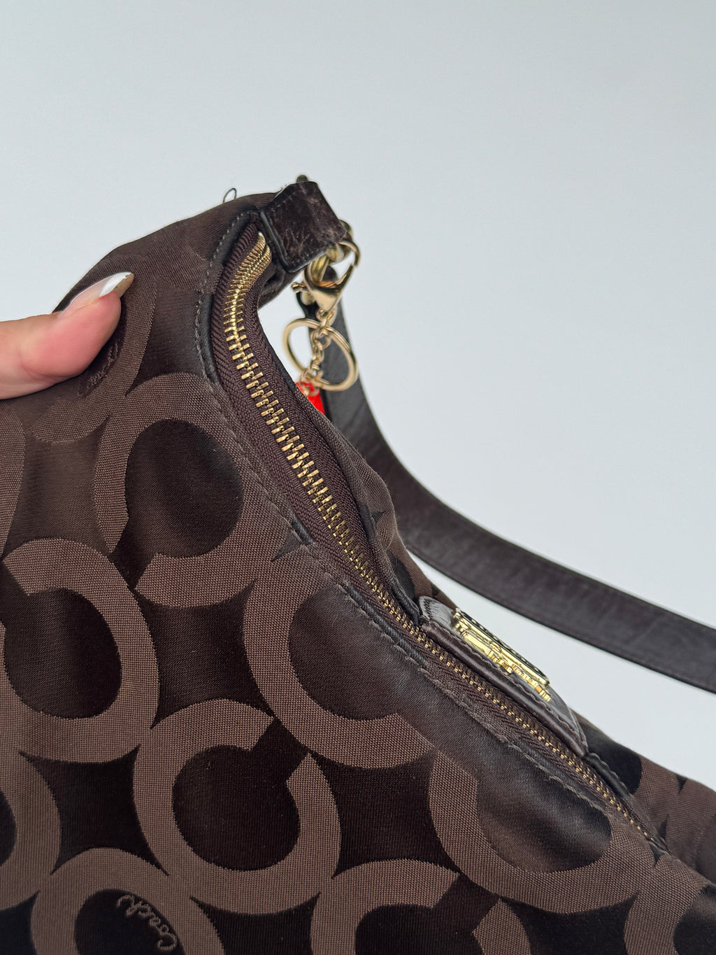 Vintage Brown Coach Madison Shoulder Bag