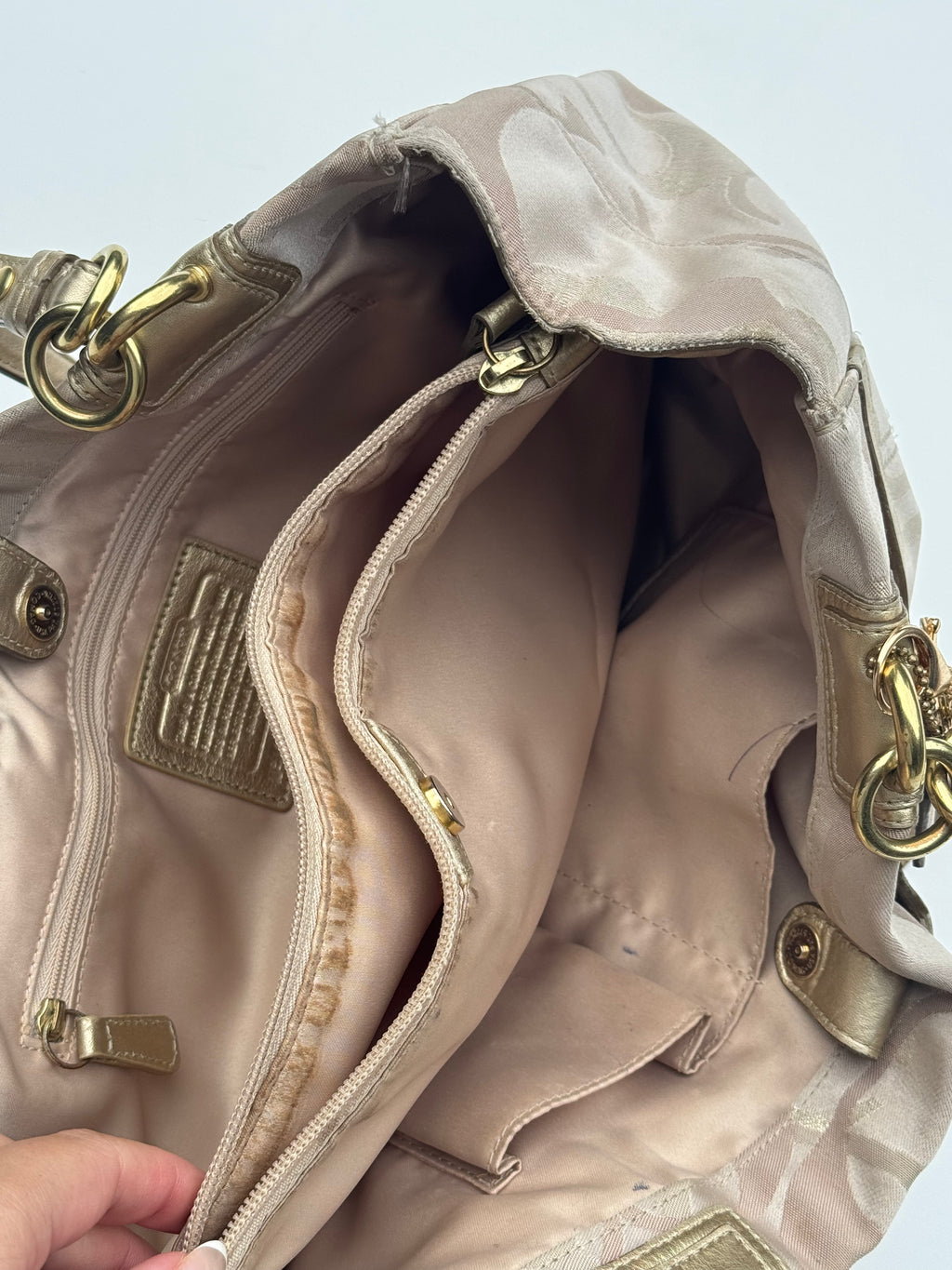 Vintage Coach Optic Penelope Tote Bag