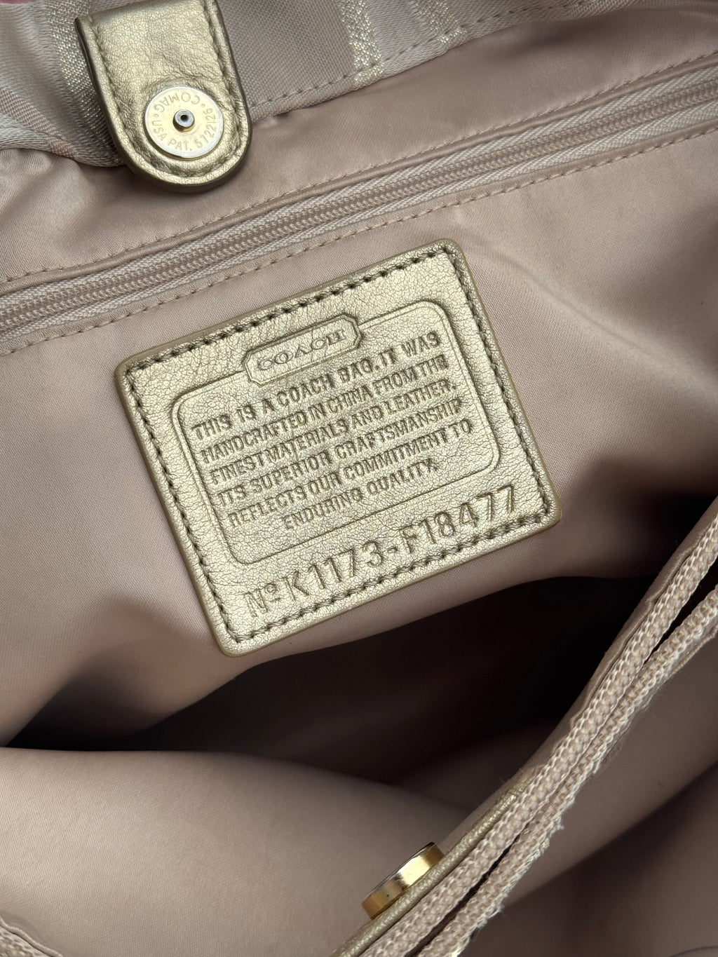 Vintage Coach Optic Penelope Tote Bag