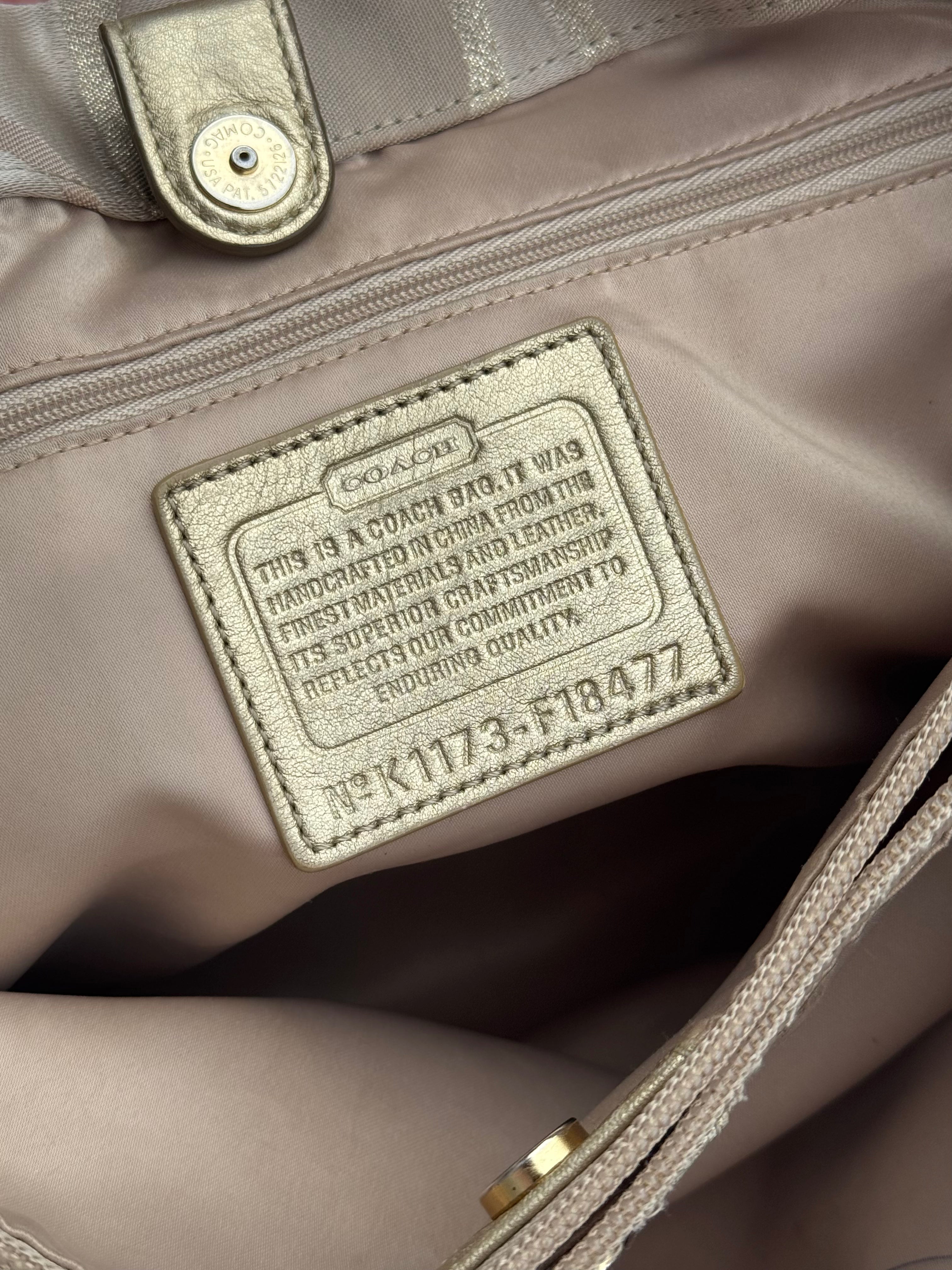 Vintage Coach Optic Penelope Tote Bag
