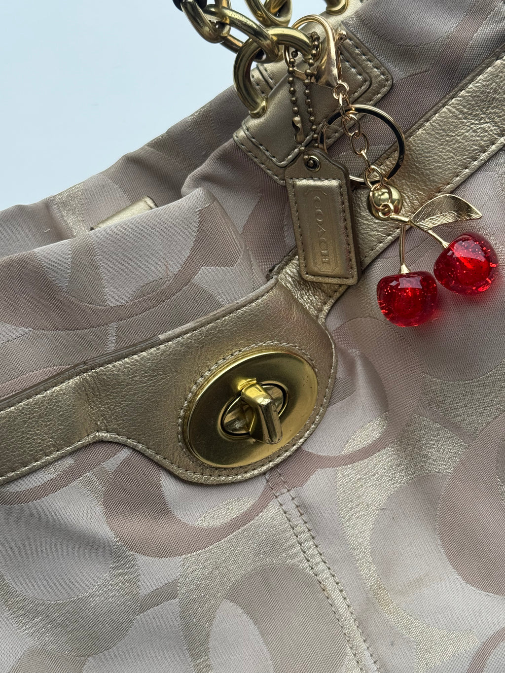 Vintage Coach Optic Penelope Tote Bag