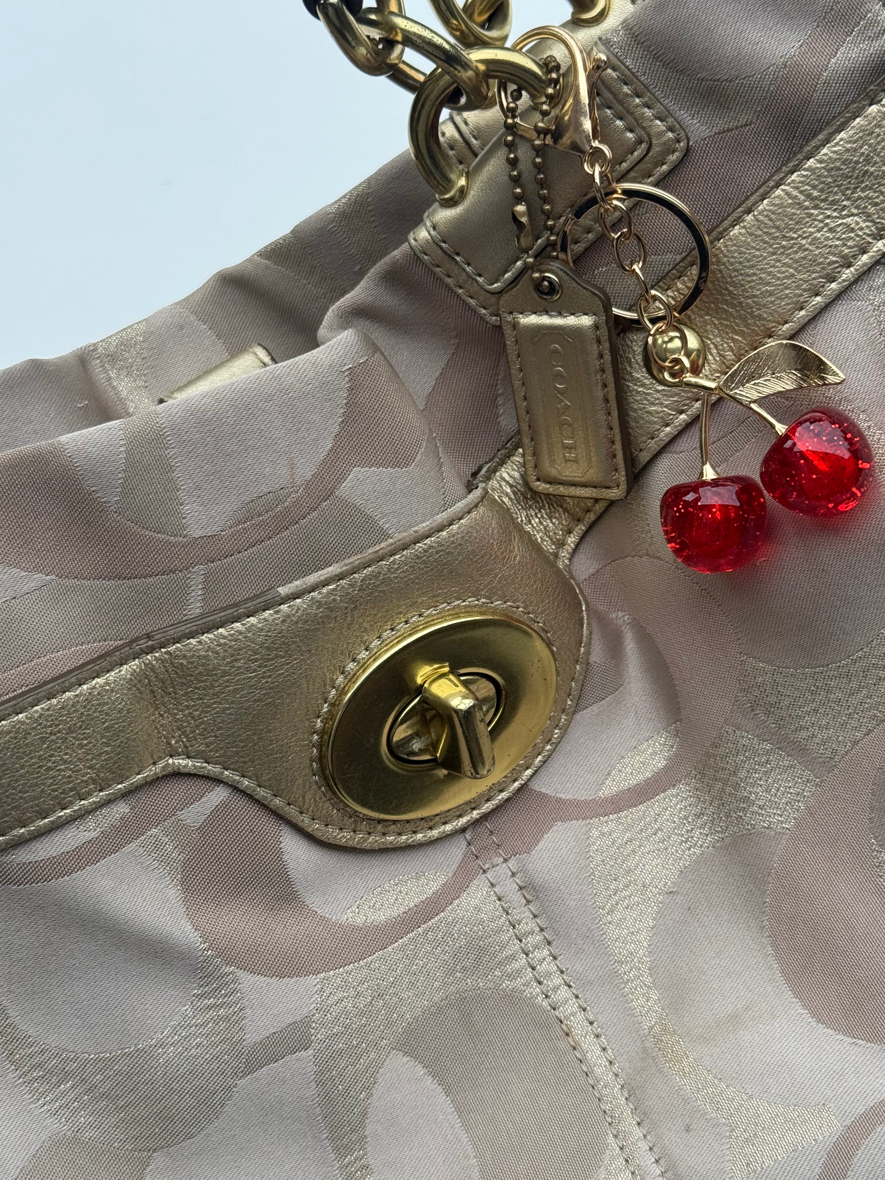 Vintage Coach Optic Penelope Tote Bag