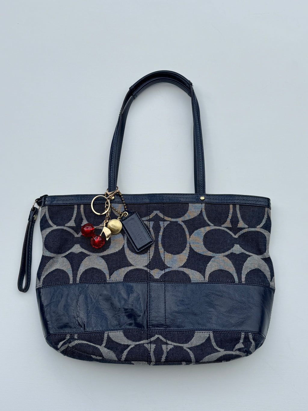 Vintage Coach Denim Small Tote