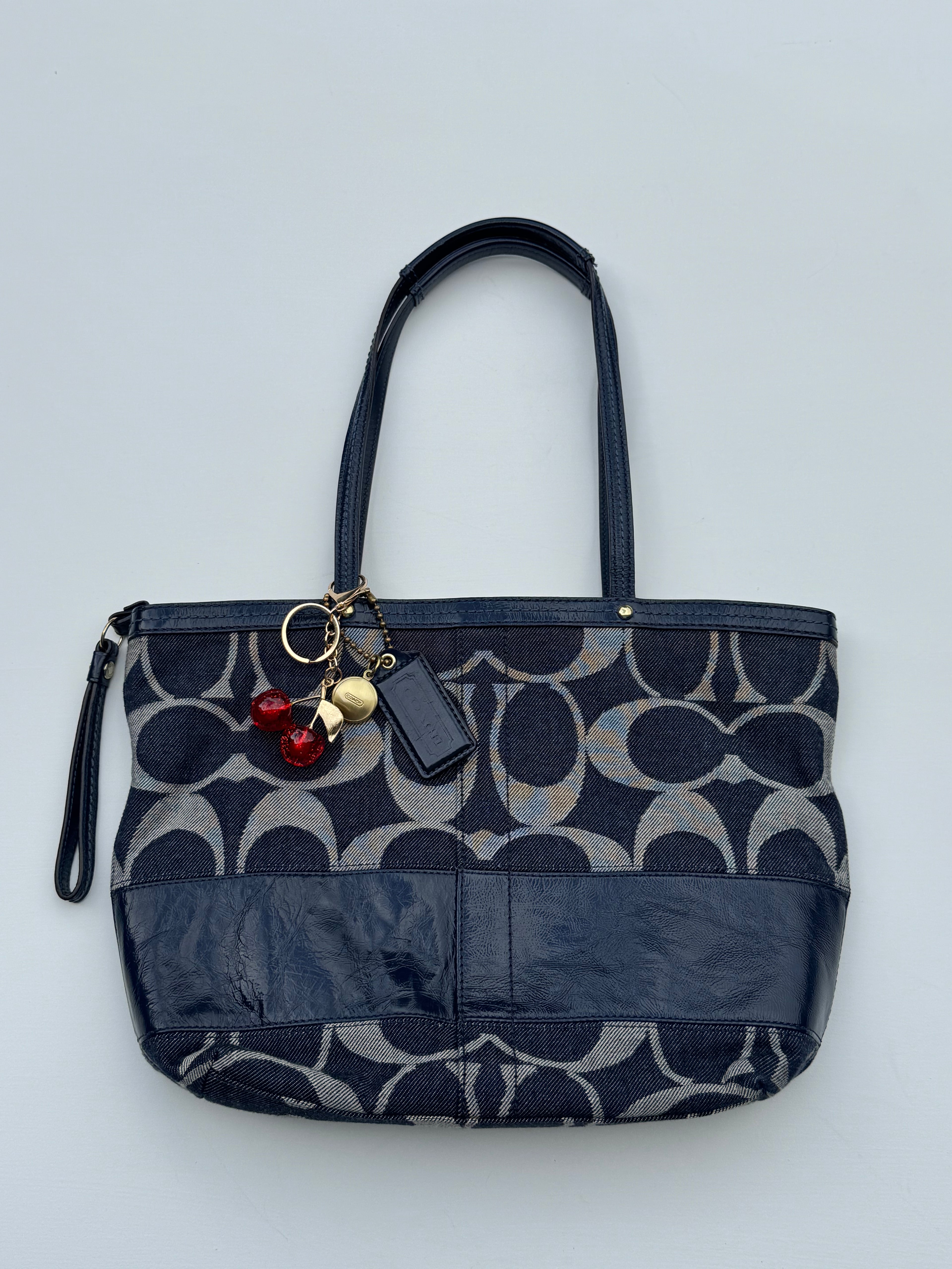 Vintage Coach Denim Small Tote
