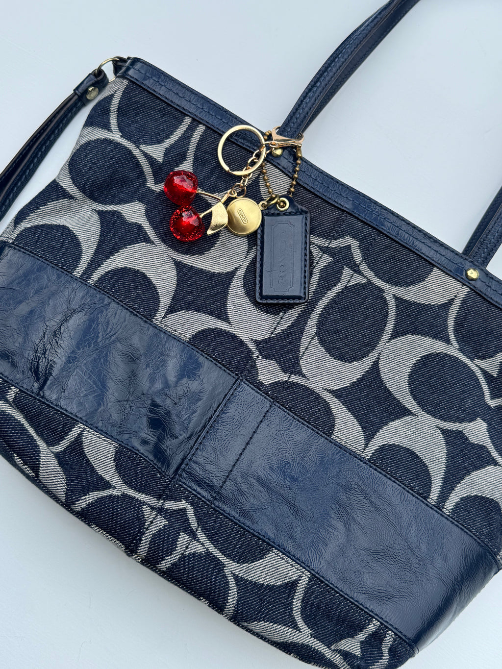 Vintage Coach Denim Small Tote