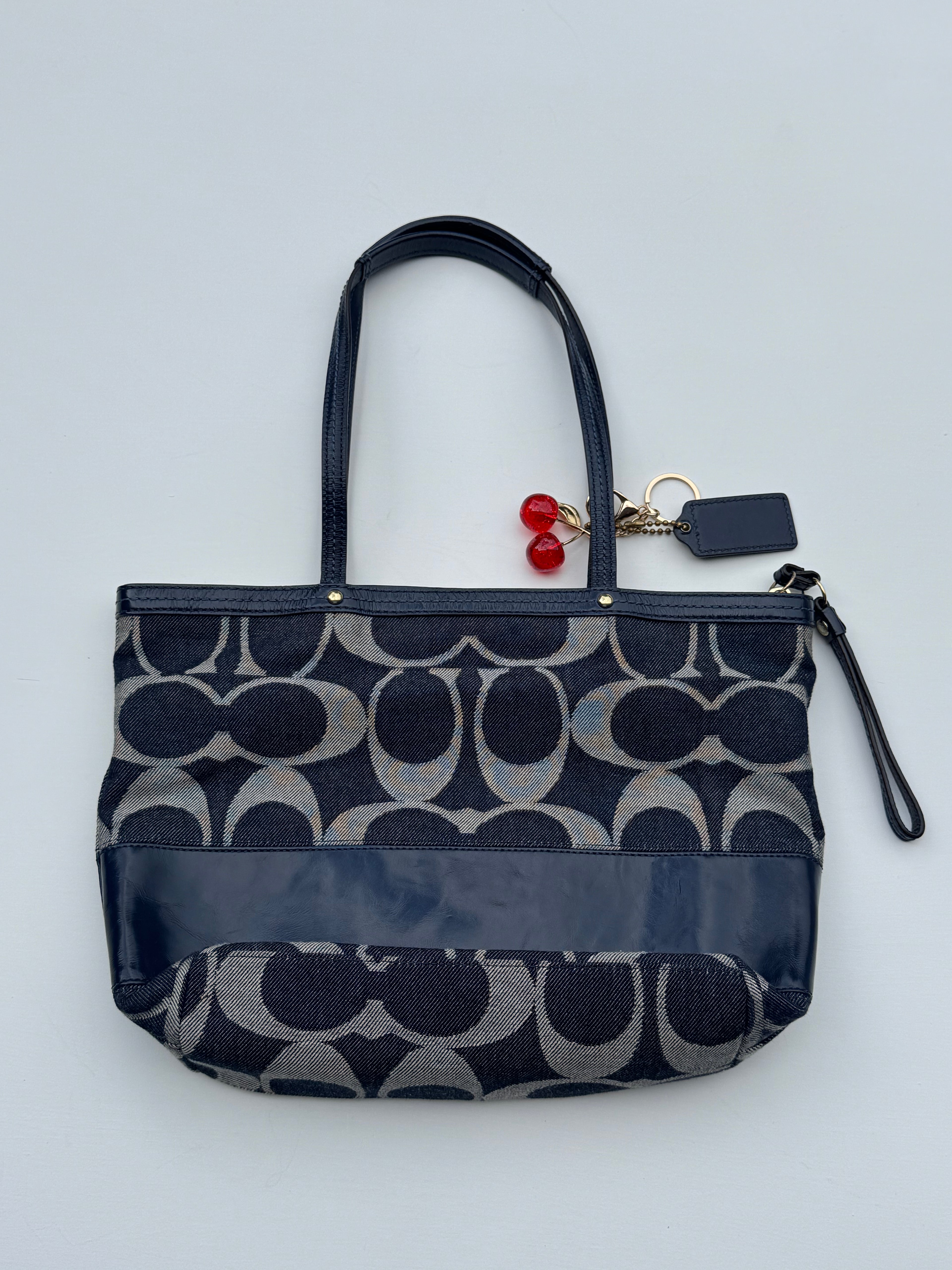 Vintage Coach Denim Small Tote