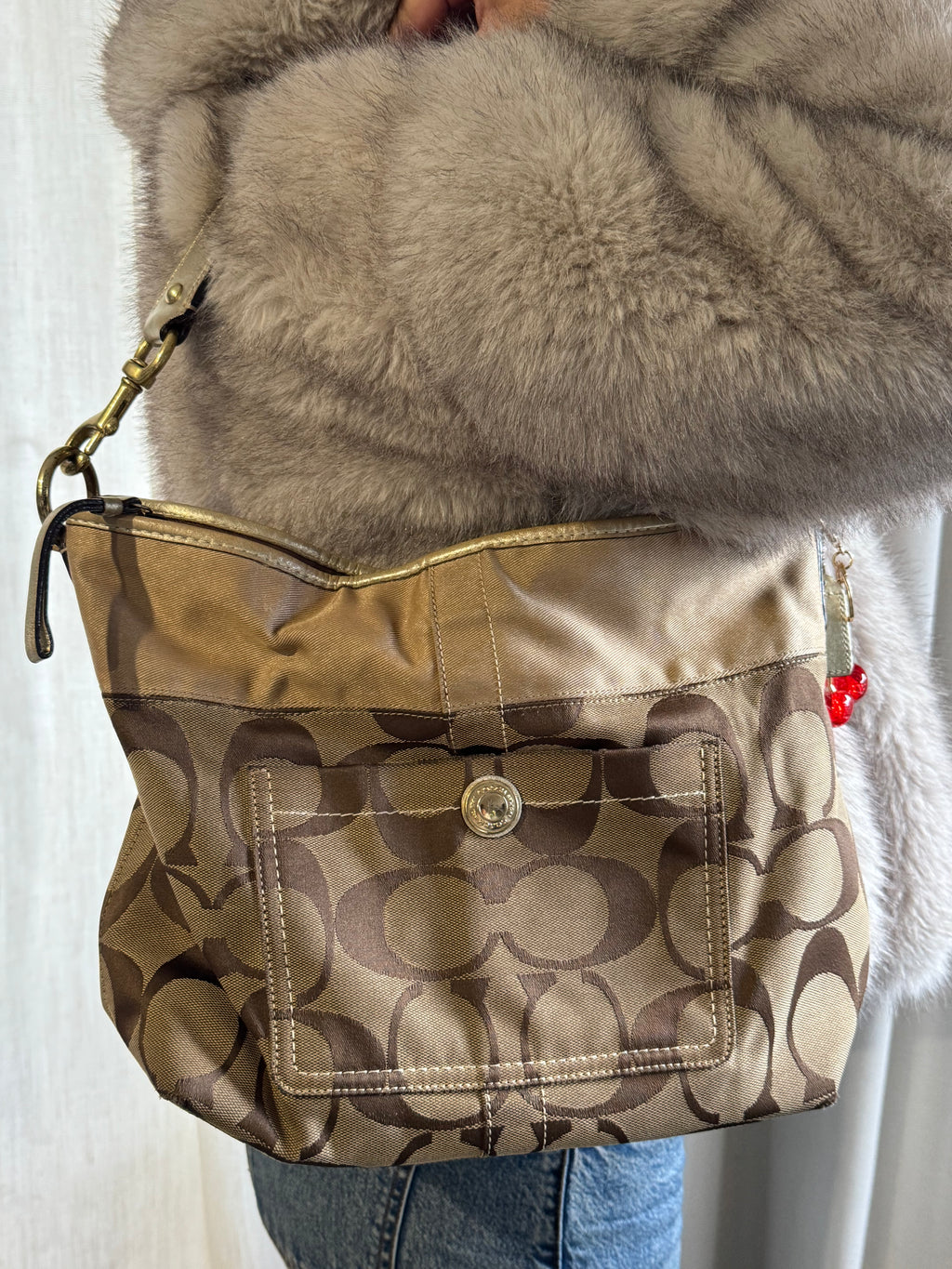 Vintage Coach Hobo Clip Shoulder Bag