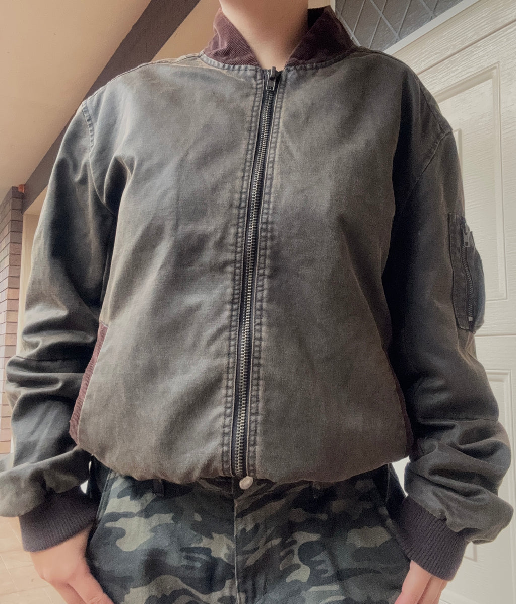 Vintage Leather Style Jacket | L |
