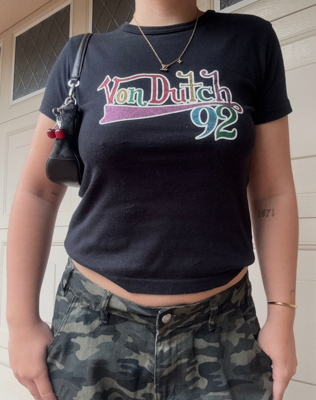 Vintage Von Dutch Baby Tee | M-L |
